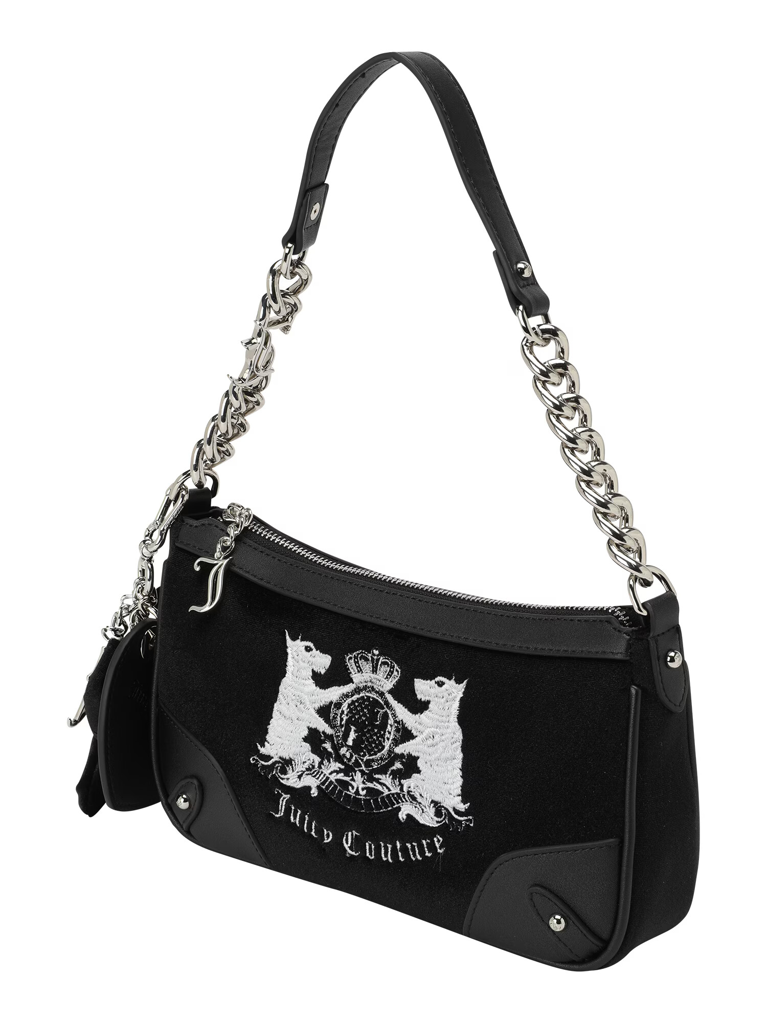 Juicy Couture Τσάντα χειρός μαύρο / ασημί - Pepit.gr