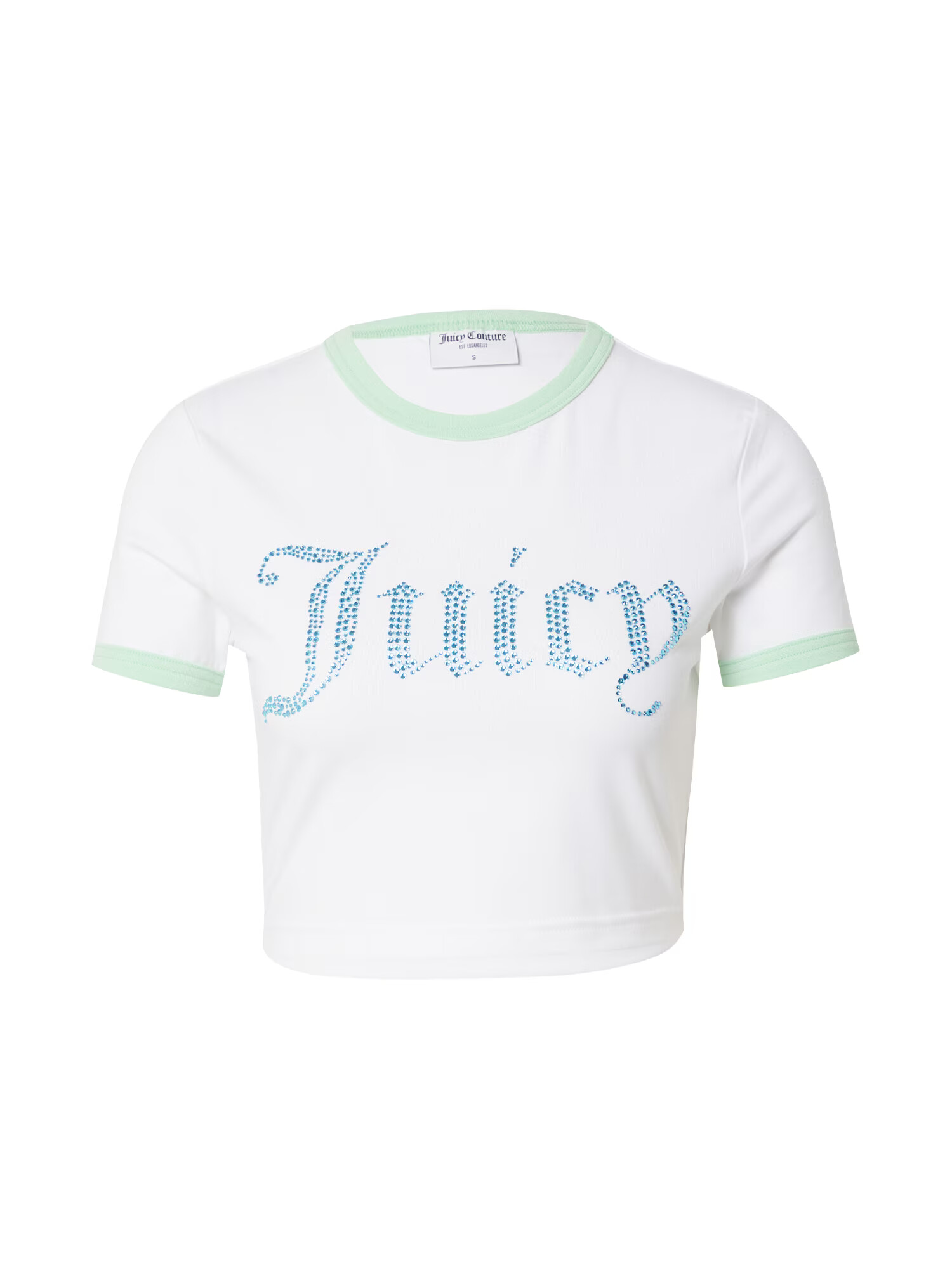 Juicy Couture White Label Μπλουζάκι τιρκουάζ / μέντα / λευκό - Pepit.gr