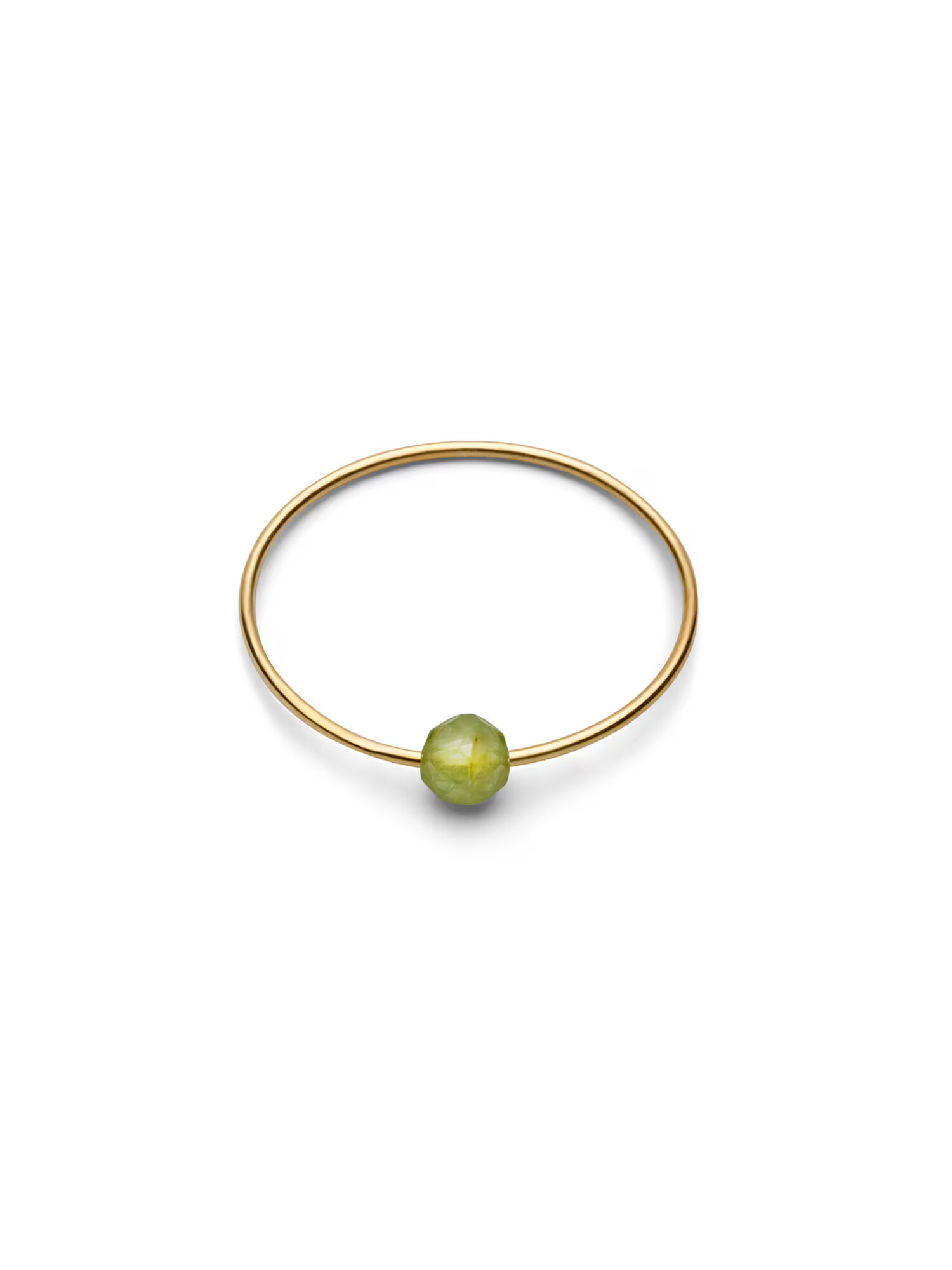 Jukserei Δαχτυλίδι 'Birthstone August - Peridot' χρυσό / καλάμι - Pepit.gr