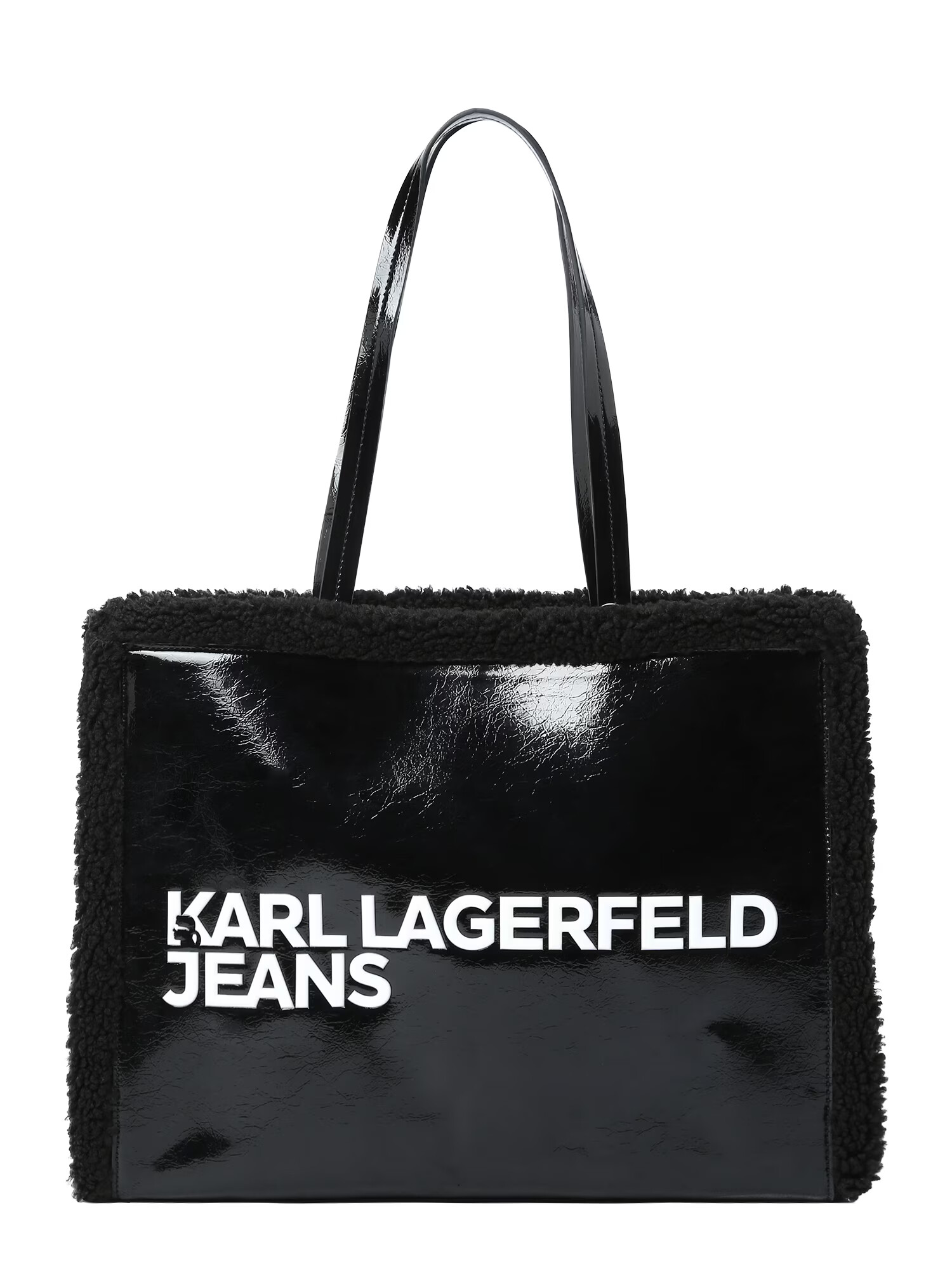 KARL LAGERFELD JEANS Μεγάλη τσάντα μαύρο / λευκό - Pepit.gr