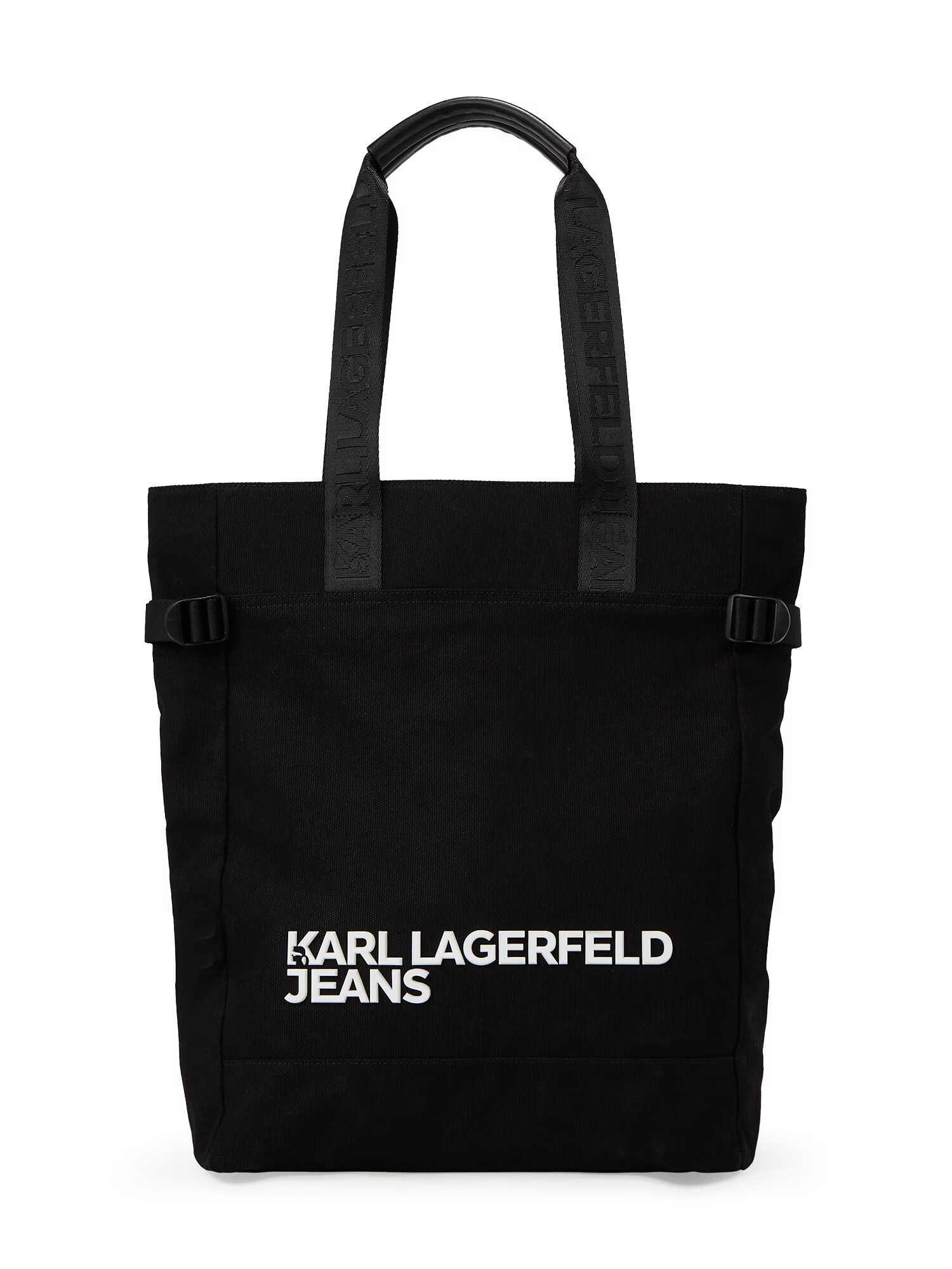 KARL LAGERFELD JEANS Μεγάλη τσάντα 'Utility' μαύρο / λευκό - Pepit.gr