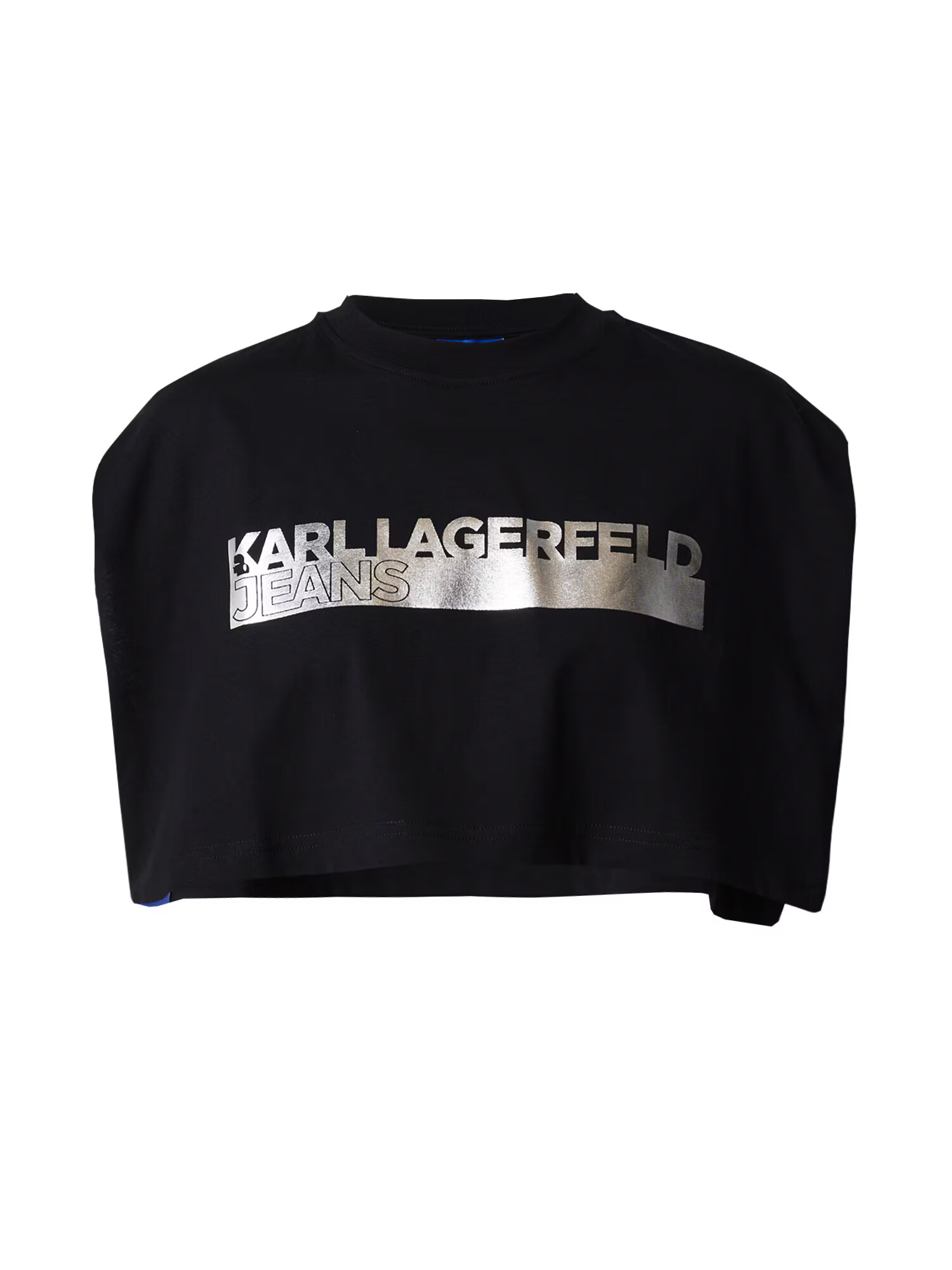 KARL LAGERFELD JEANS Μπλουζάκι μαύρο / ασημί - Pepit.gr