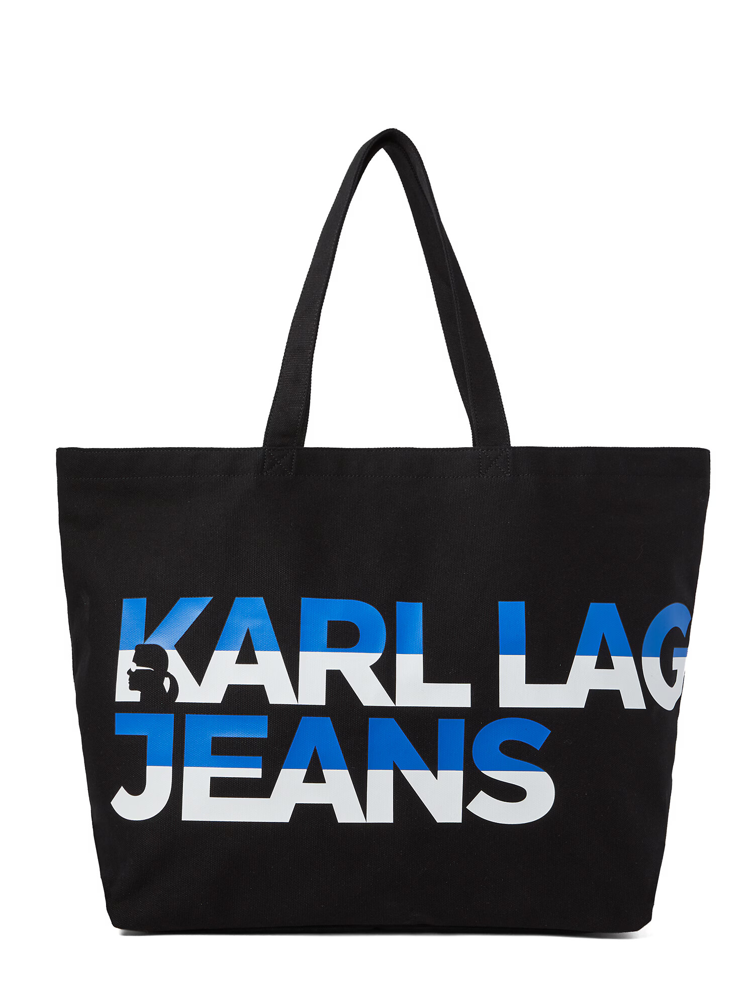 KARL LAGERFELD JEANS Μεγάλη τσάντα μπλε / μαύρο / λευκό - Pepit.gr