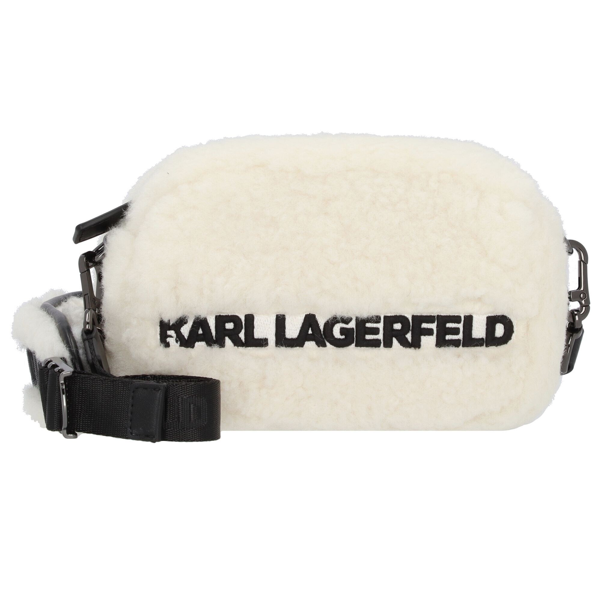 KARL LAGERFELD x CARA DELEVINGNE Τσάντα ώμου μαύρο / λευκό - Pepit.gr