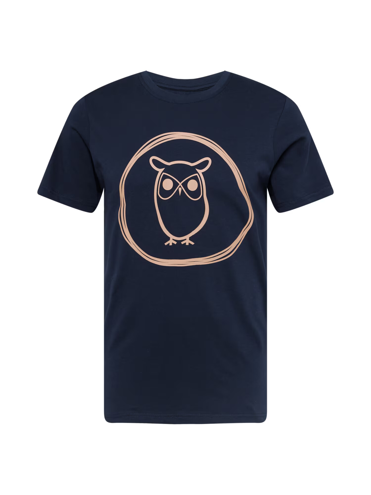 KnowledgeCotton Apparel Μπλουζάκι 'Owl' νουντ / ναυτικό μπλε - Pepit.gr