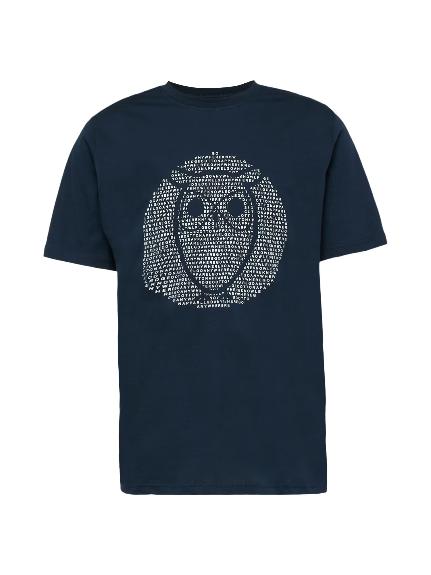 KnowledgeCotton Apparel Μπλουζάκι σκούρο μπλε / λευκό - Pepit.gr