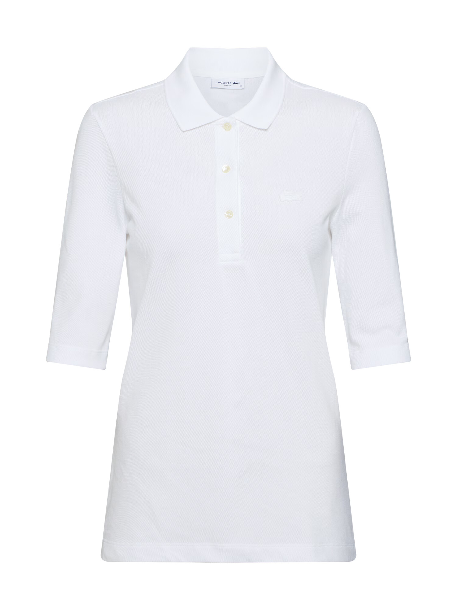 LACOSTE Μπλουζάκι 'CHEMISE' λευκό - Pepit.gr