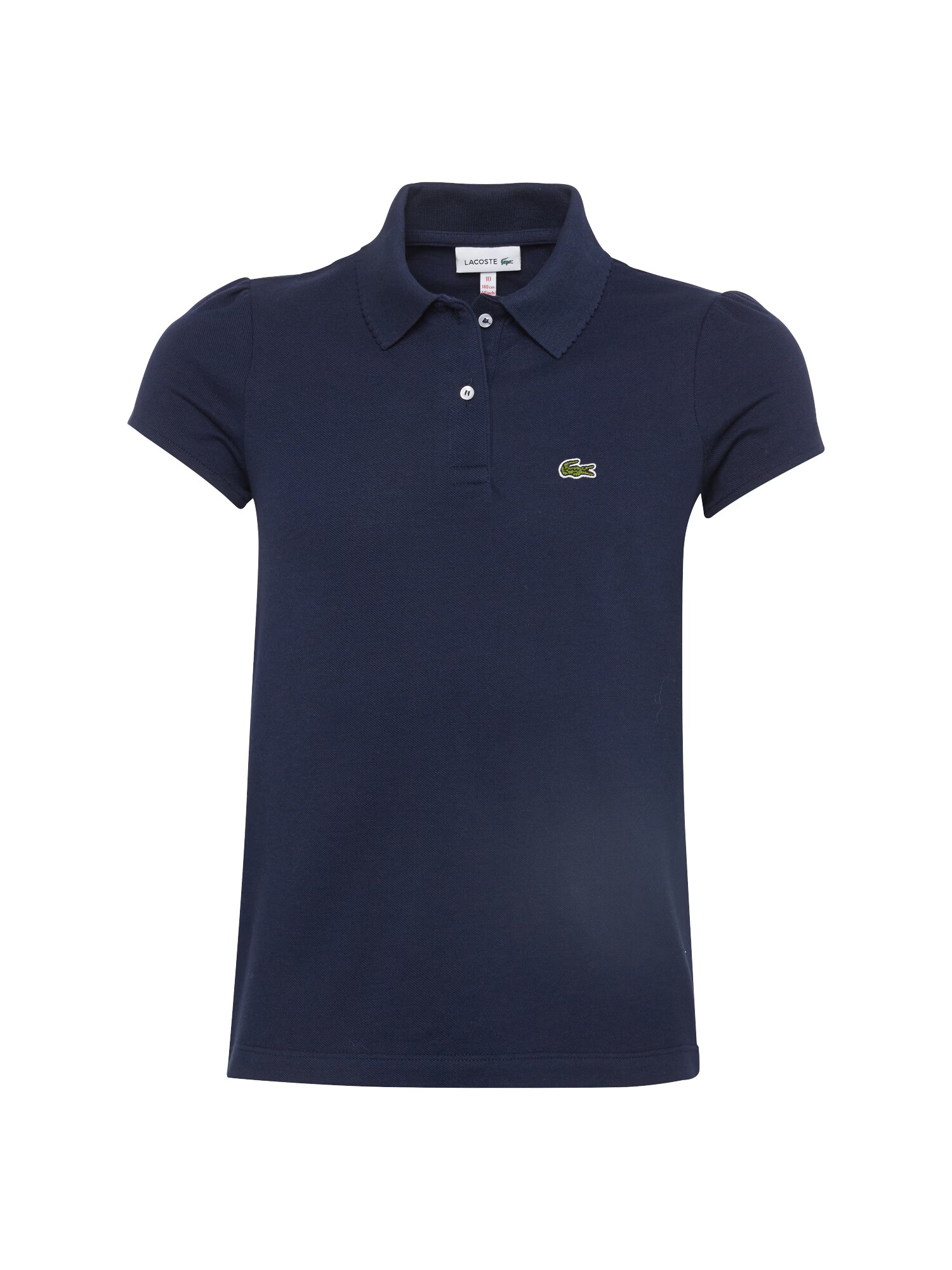 LACOSTE Μπλουζάκι 'GIRL SHORT SLEEVED RIBBED COLLAR' μπλε μαρέν - Pepit.gr