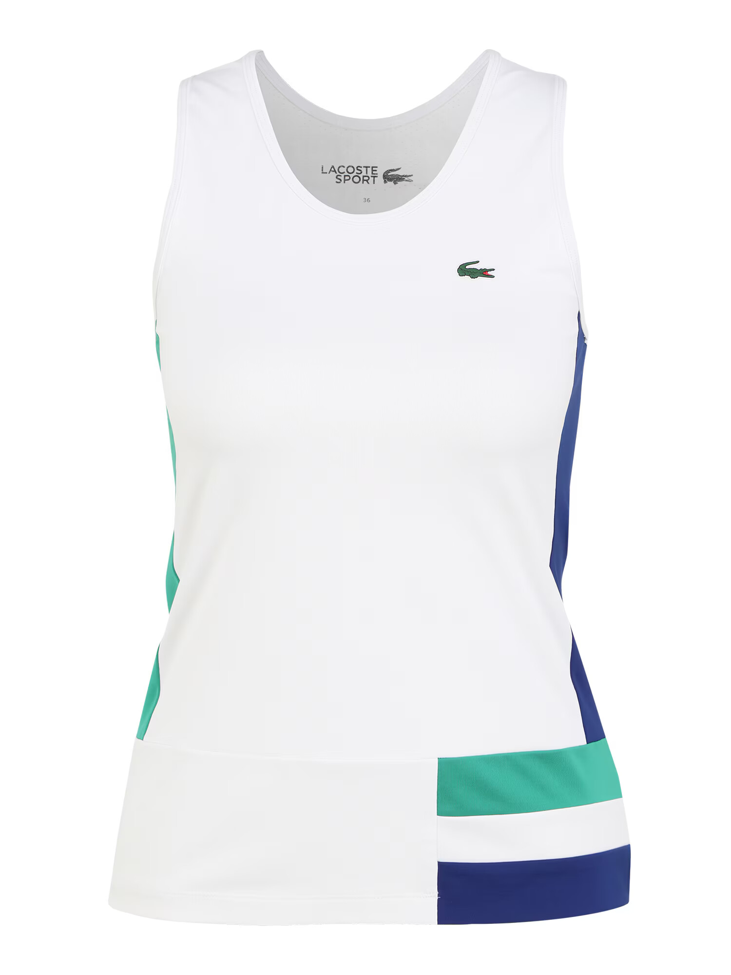 Lacoste Sport Αθλητικό τοπ μπλε / πράσινο / μαύρο / λευκό - Pepit.gr