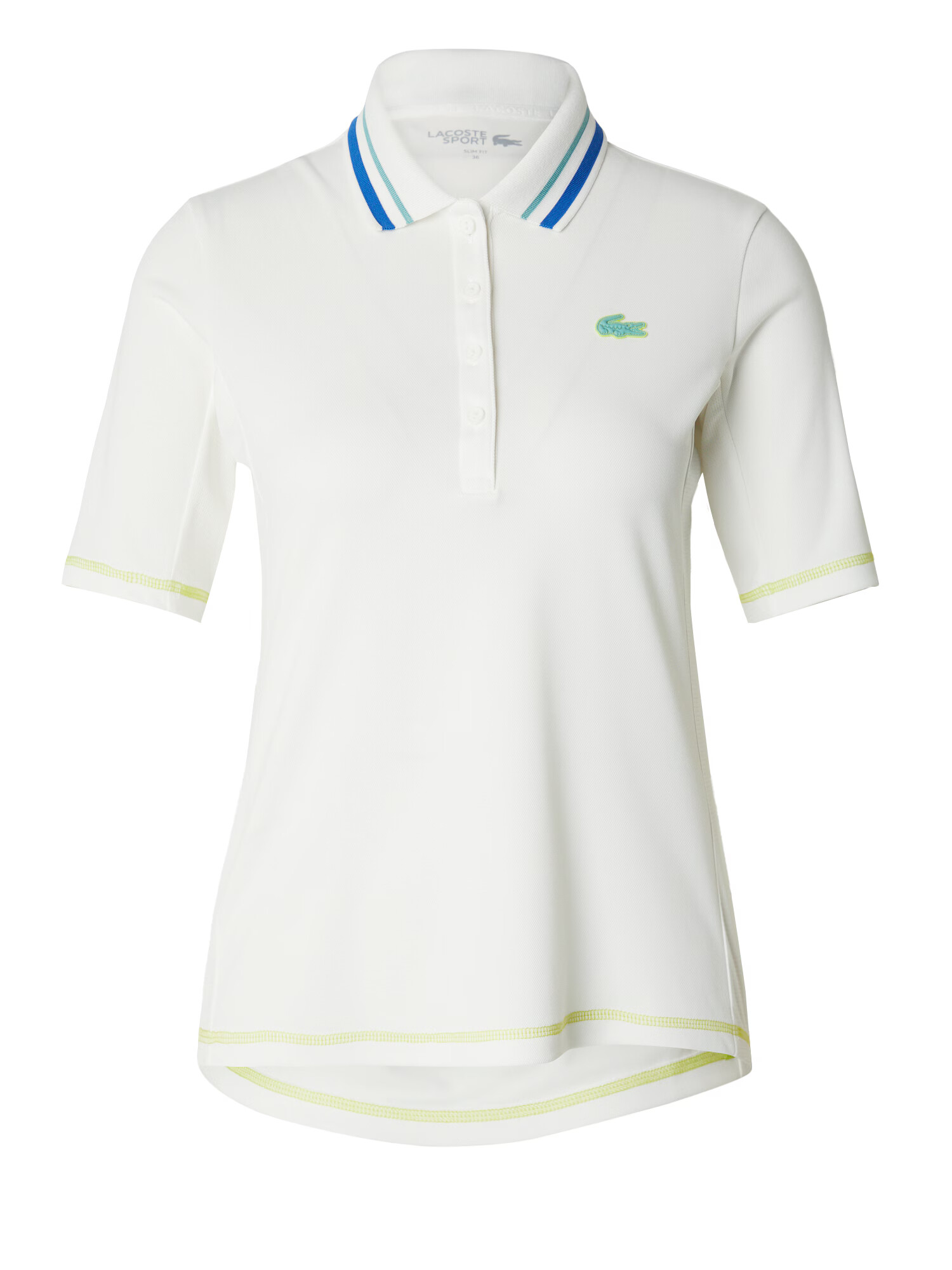 Lacoste Sport Λειτουργικό μπλουζάκι λουλακί / λάιμ / γαλαζοπράσινο / λευκό - Pepit.gr