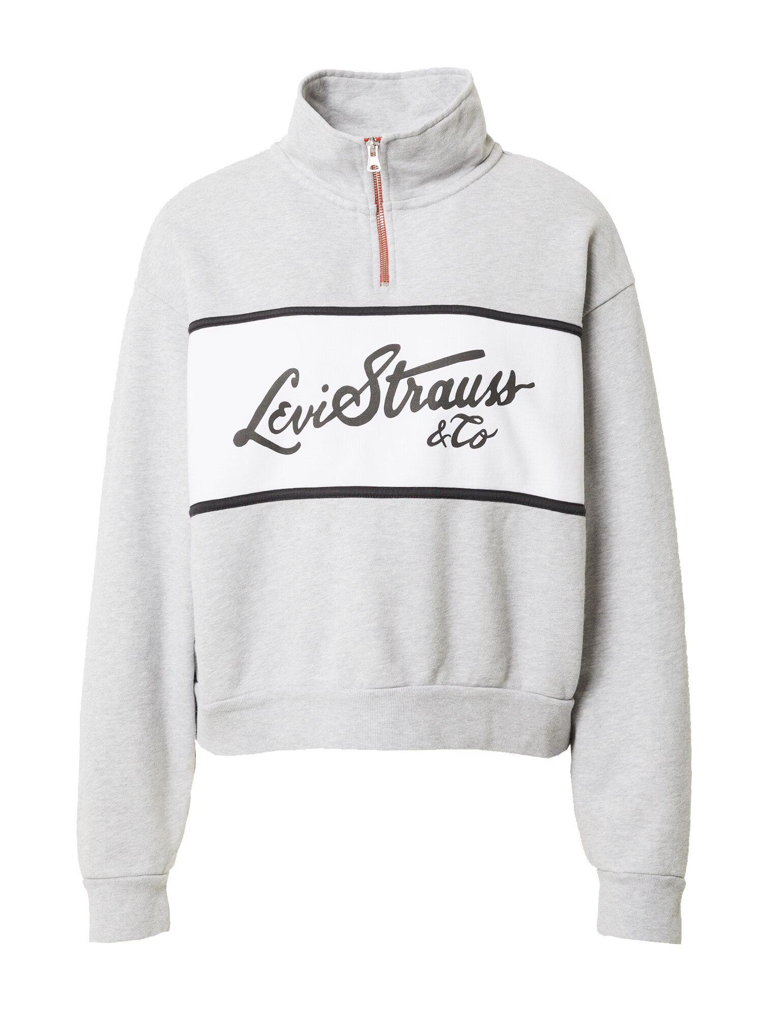 LEVI'S Μπλούζα φούτερ 'CB LOGO SWEATSHIRT GREYS' ανοικτό γκρι / μαύρο / λευκό - Pepit.gr