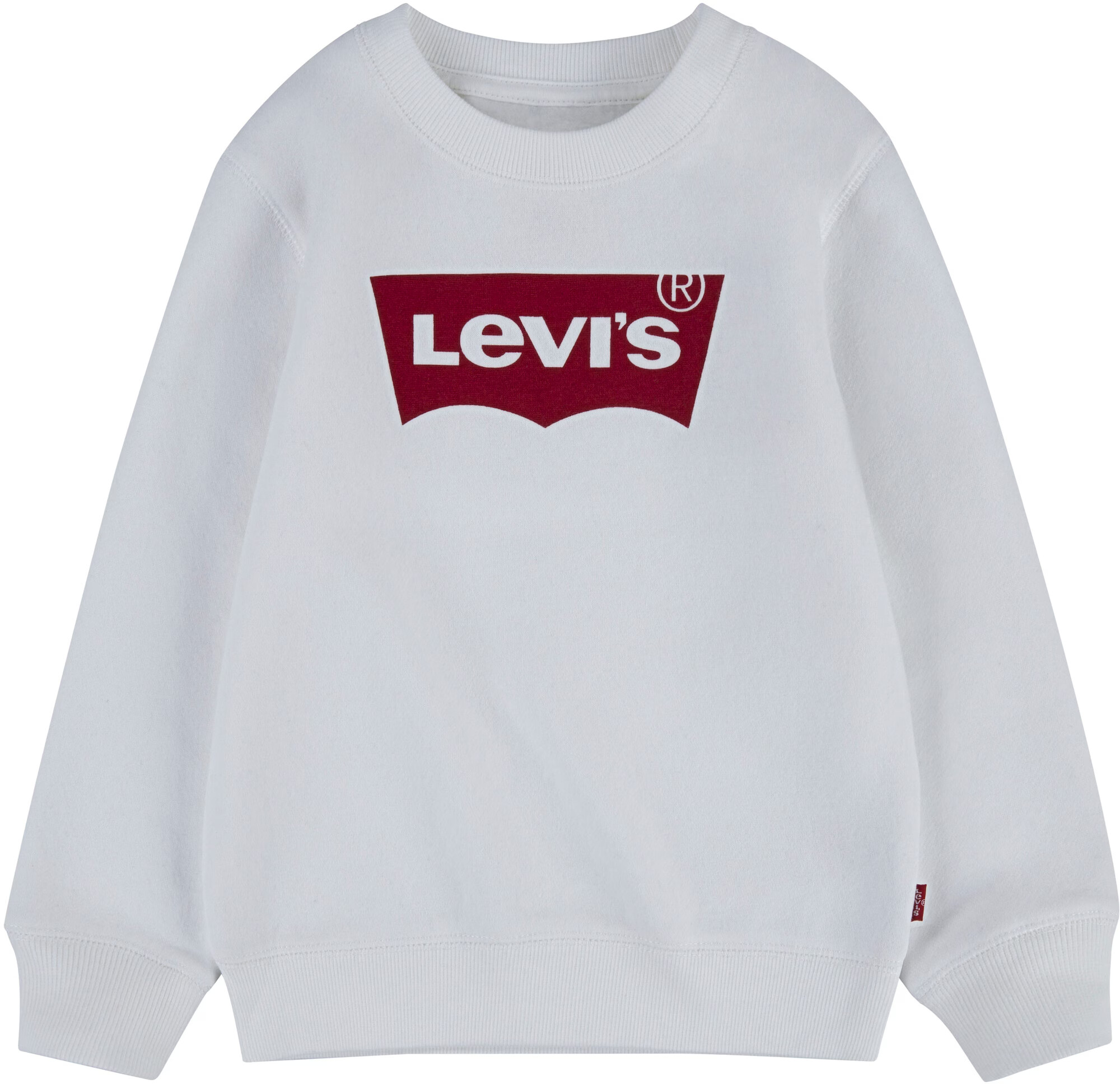 LEVI'S Μπλούζα φούτερ 'Batwing Crewneck' σκούρο κόκκινο / λευκό - Pepit.gr