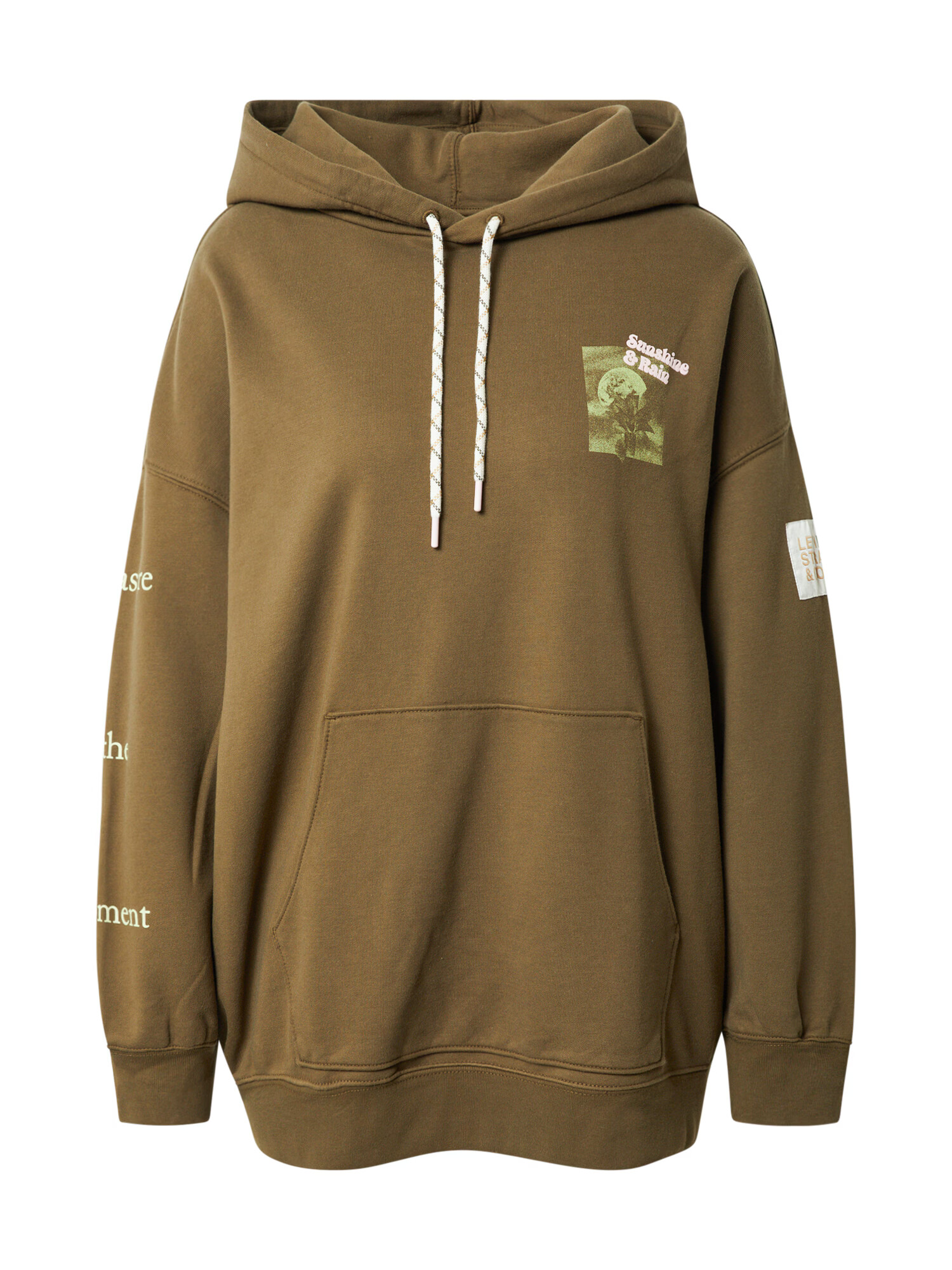 LEVI'S Μπλούζα φούτερ 'GRAPHIC ORON HOODIE GREENS' λαδί / ανοικτό πράσινο - Pepit.gr