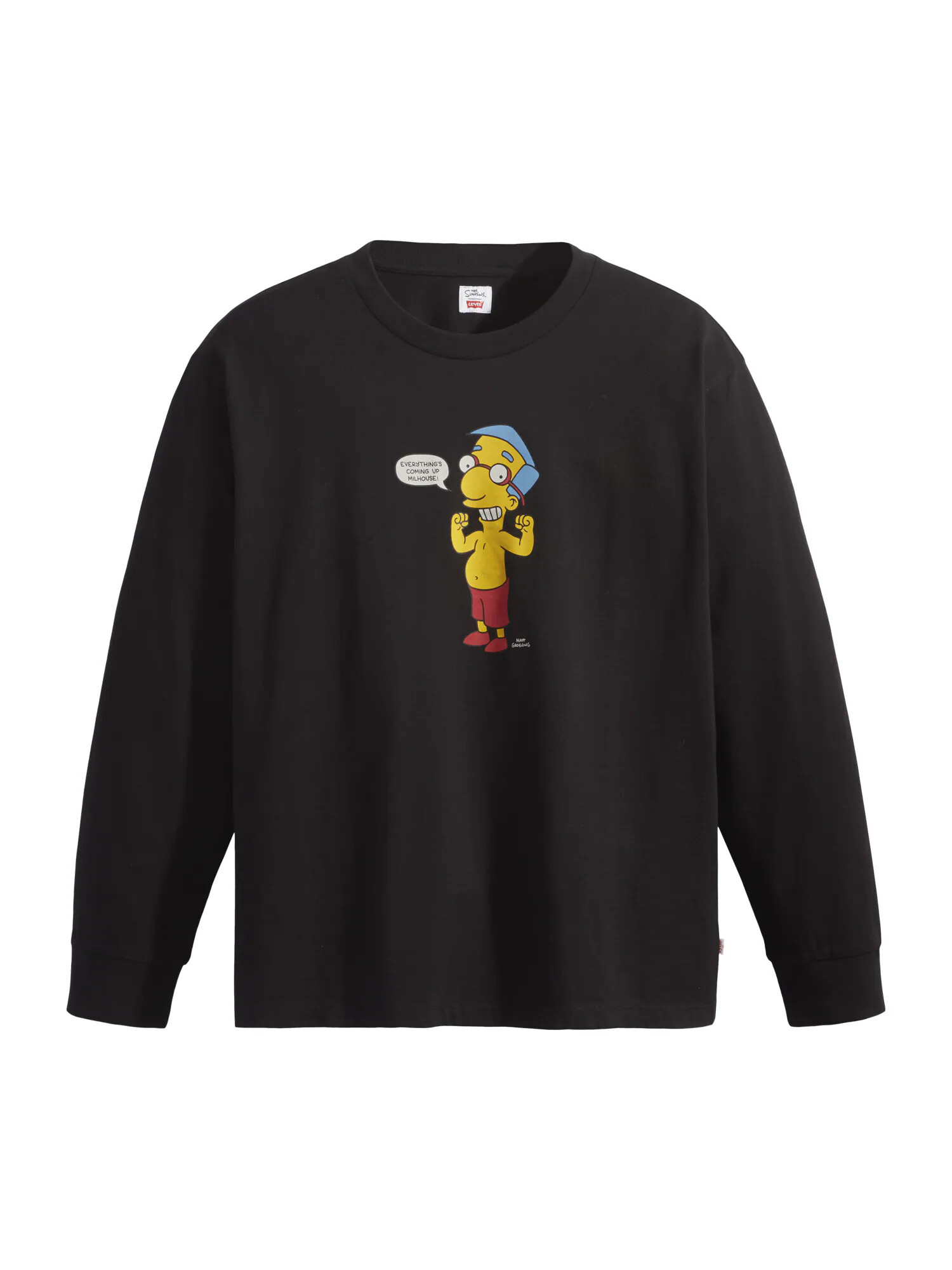 LEVI'S Μπλούζα φούτερ 'XSIMPSONS U L/S TEE' μαύρο - Pepit.gr