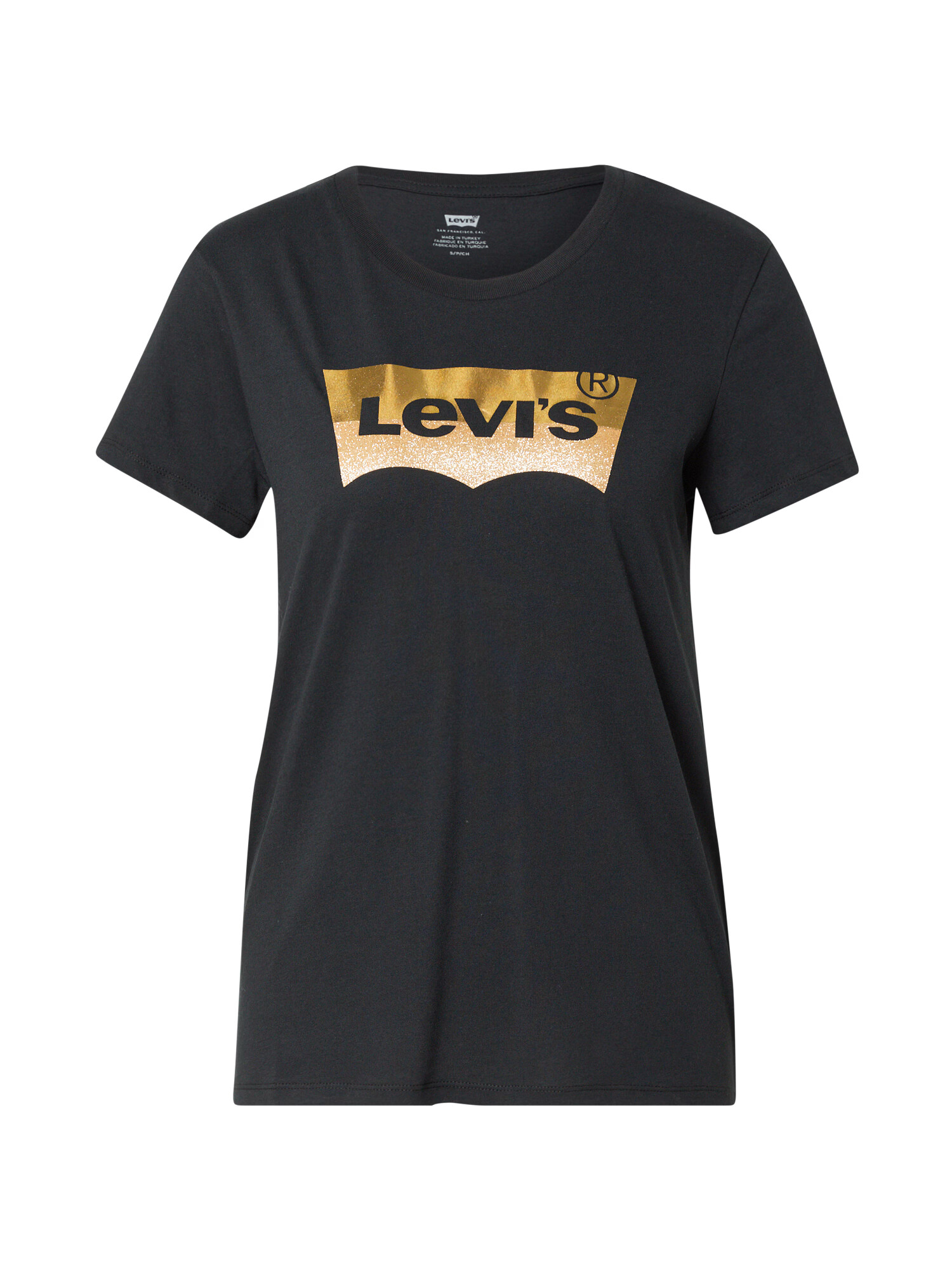 LEVI'S Μπλουζάκι 'LSE THE PERFECT TEE BLACKS' χρυσό / μαύρο / λευκό - Pepit.gr