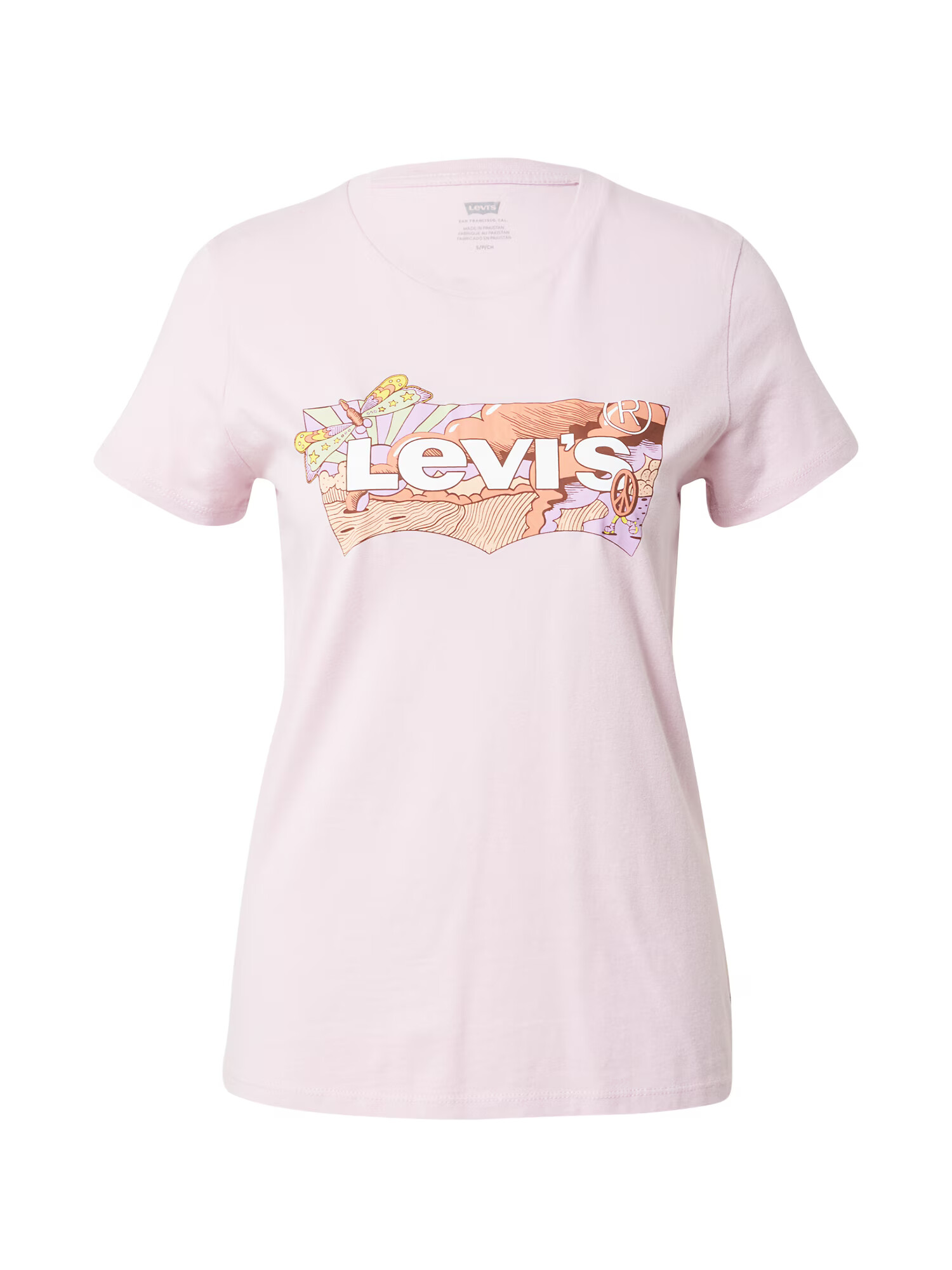 LEVI'S Μπλουζάκι 'THE PERFECT TEE GREENS' ανάμεικτα χρώματα / ρόδινο - Pepit.gr