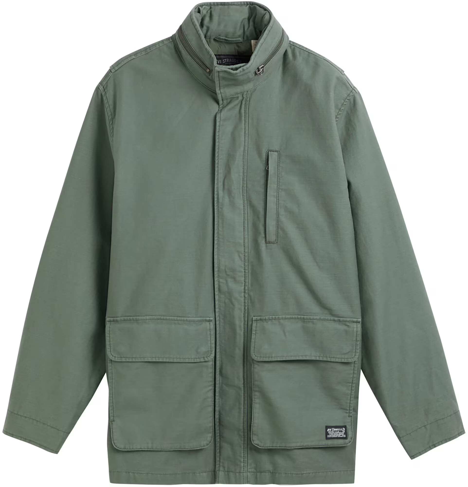 LEVI'S Φθινοπωρινό και ανοιξιάτικο μπουφάν 'FULTON FIELD COAT GREENS' σκούρο γκρι / πράσινο παστέλ / λευκό - Pepit.gr