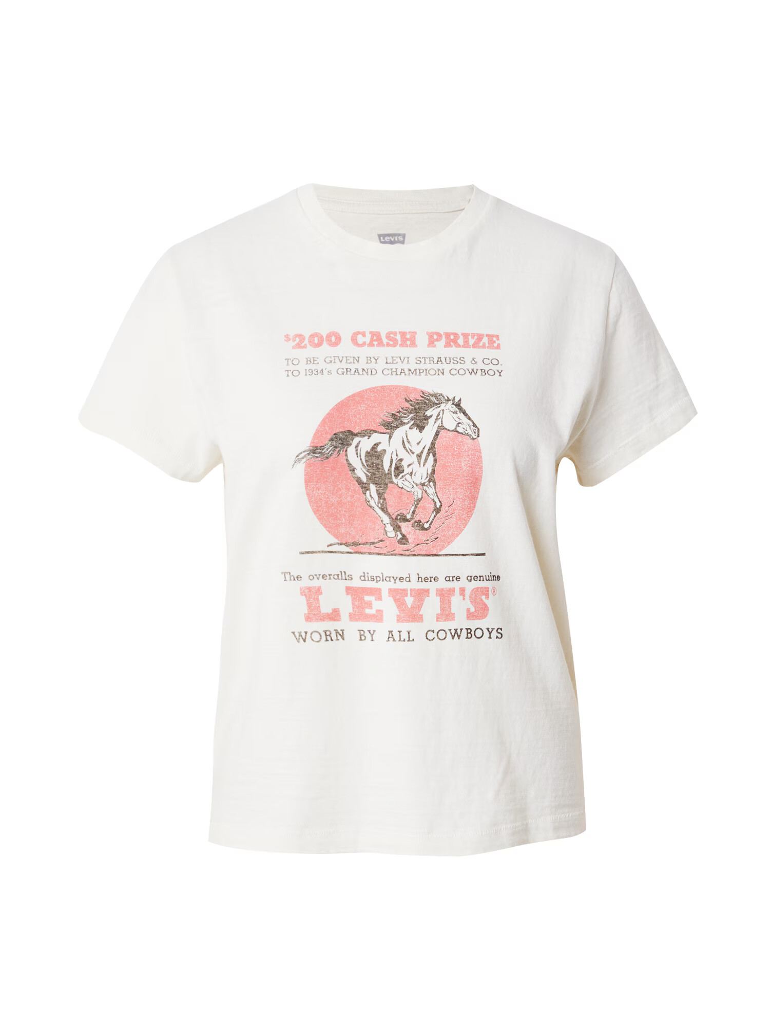 LEVI'S ® Μπλουζάκι 'CLASSIC' ανοικτό κόκκινο / μαύρο μελανζέ / offwhite - Pepit.gr