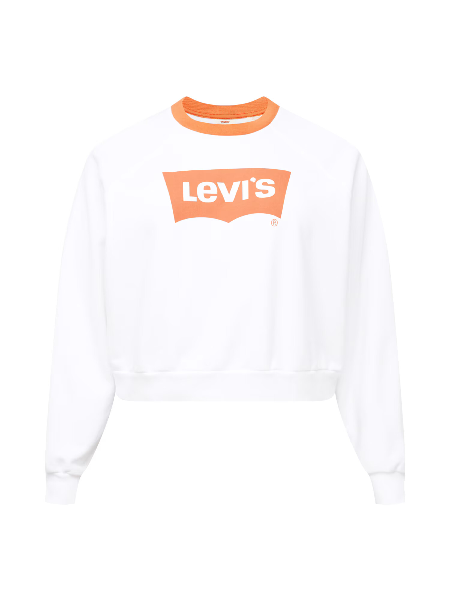 Levi's® Plus Μπλούζα φούτερ 'PL VINTAGE RAGLAN CREW NEUTRALS' πορτοκαλί / λευκό - Pepit.gr