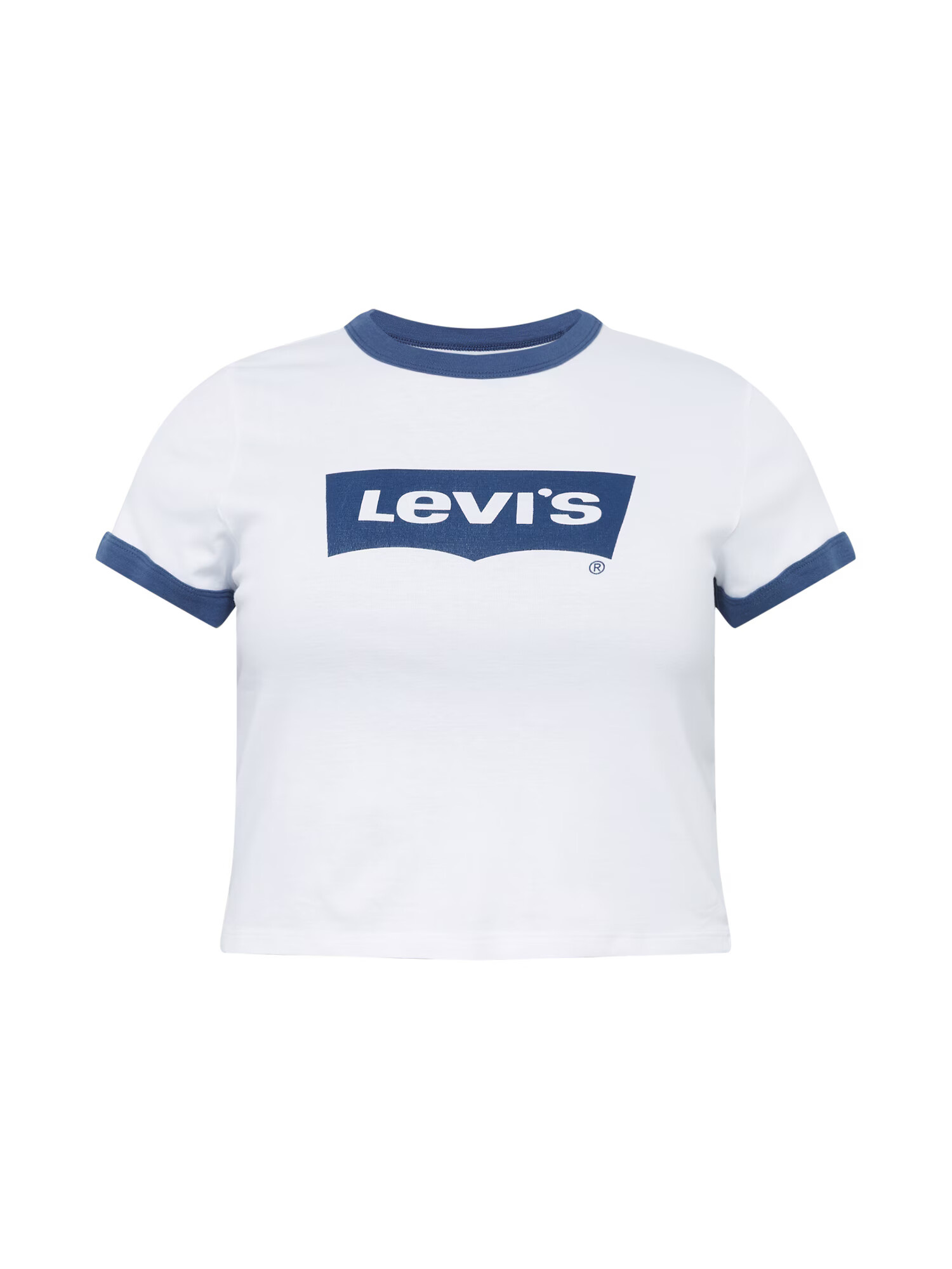 Levi's® Plus Μπλουζάκι 'PL GRAPHIC MINI RINGER NEUTRALS' σκούρο μπλε / λευκό - Pepit.gr