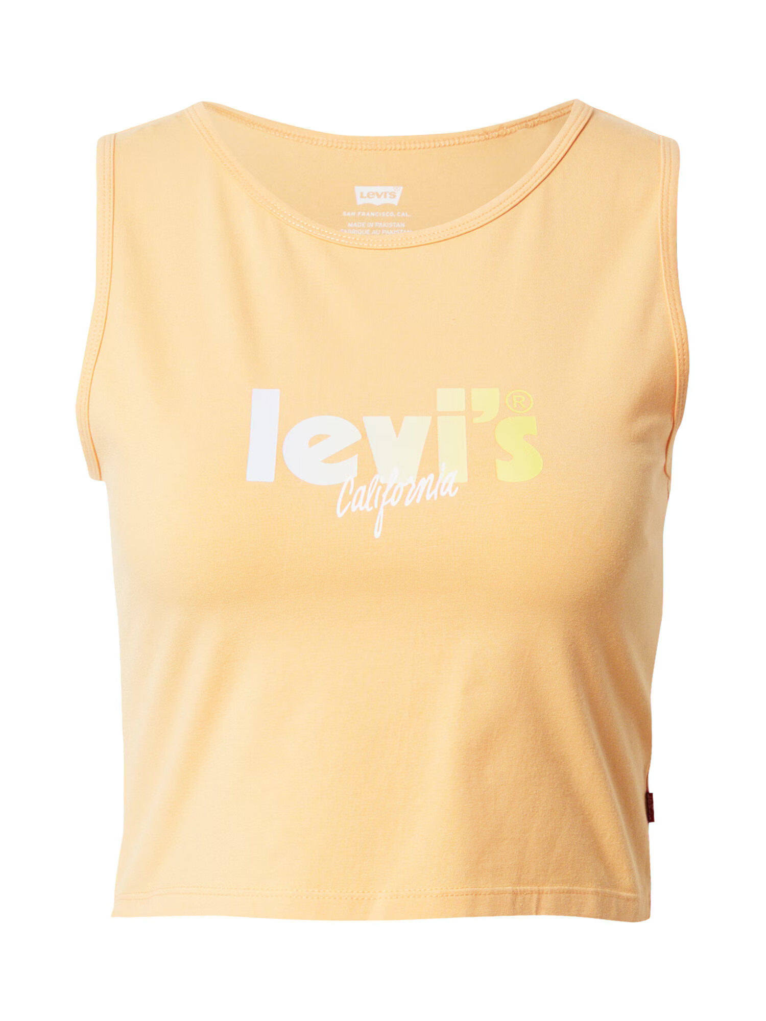 LEVI'S Τοπ 'GRAPHIC STELLAR CROP TNK YELLOWS/ORANGES' ανοικτό πορτοκαλί / λευκό - Pepit.gr