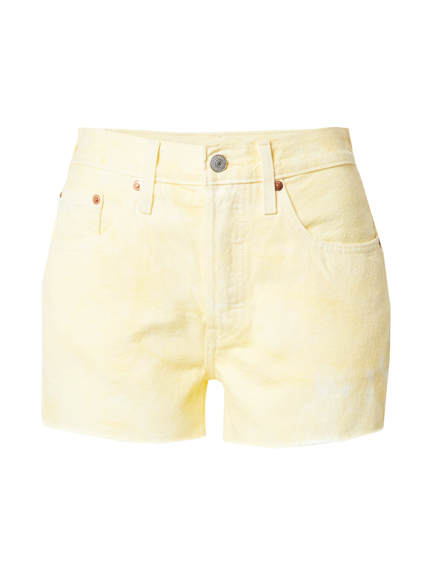 LEVI'S Τζιν '501® HIGH RISE SHORT' κίτρινο παστέλ - Pepit.gr