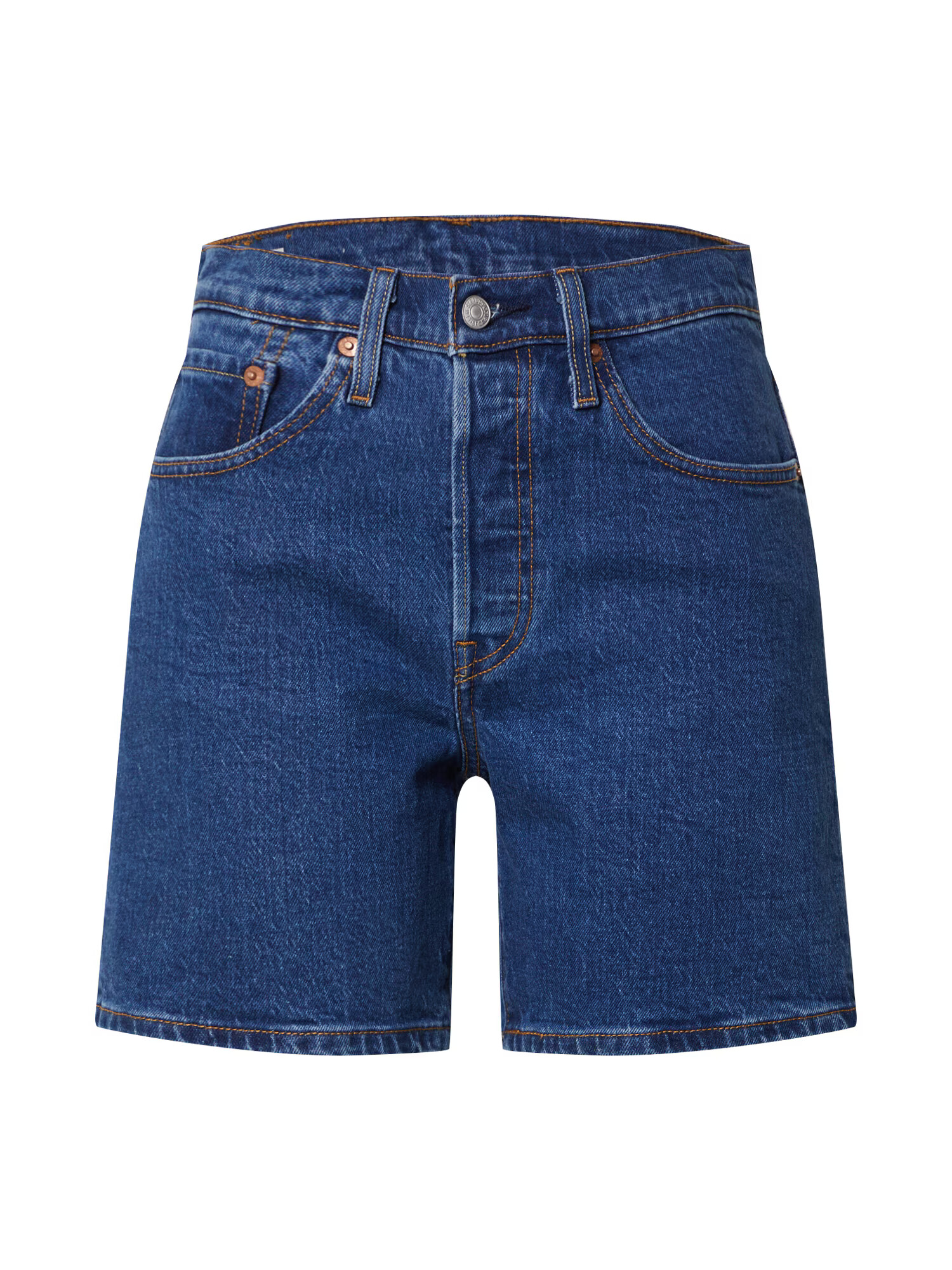 LEVI'S Τζιν '501® MID THIGH SHORT DARK INDIGO - WORN IN' σκούρο μπλε - Pepit.gr