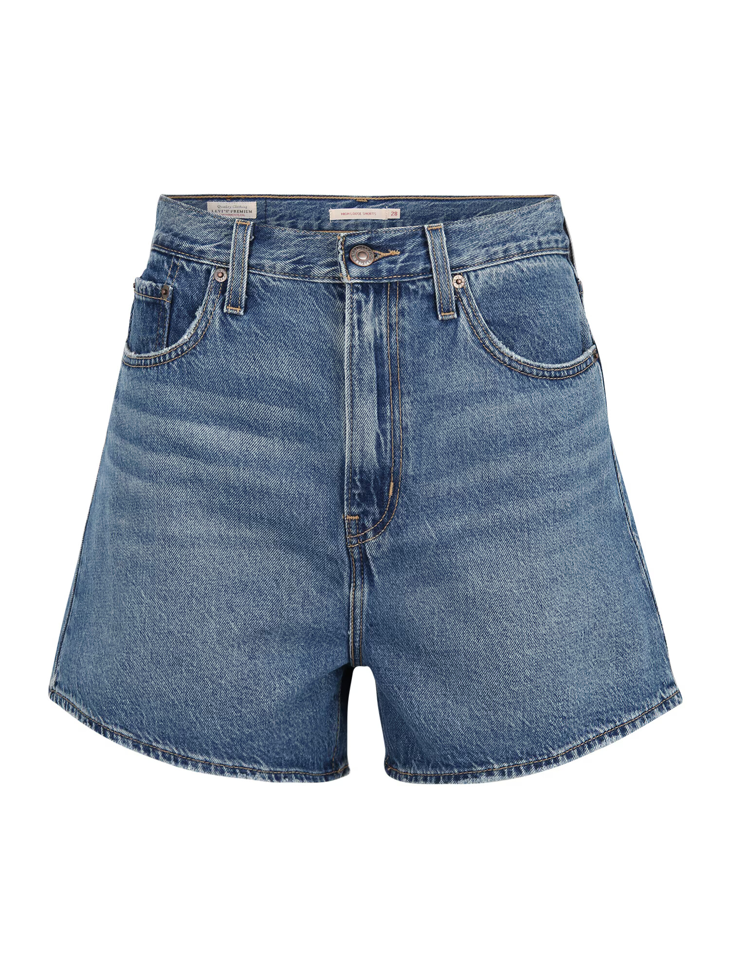 LEVI'S Τζιν 'HIGH LOOSE SHORT LIGHT INDIGO - FLAT FINISH' μπλε ντένιμ - Pepit.gr