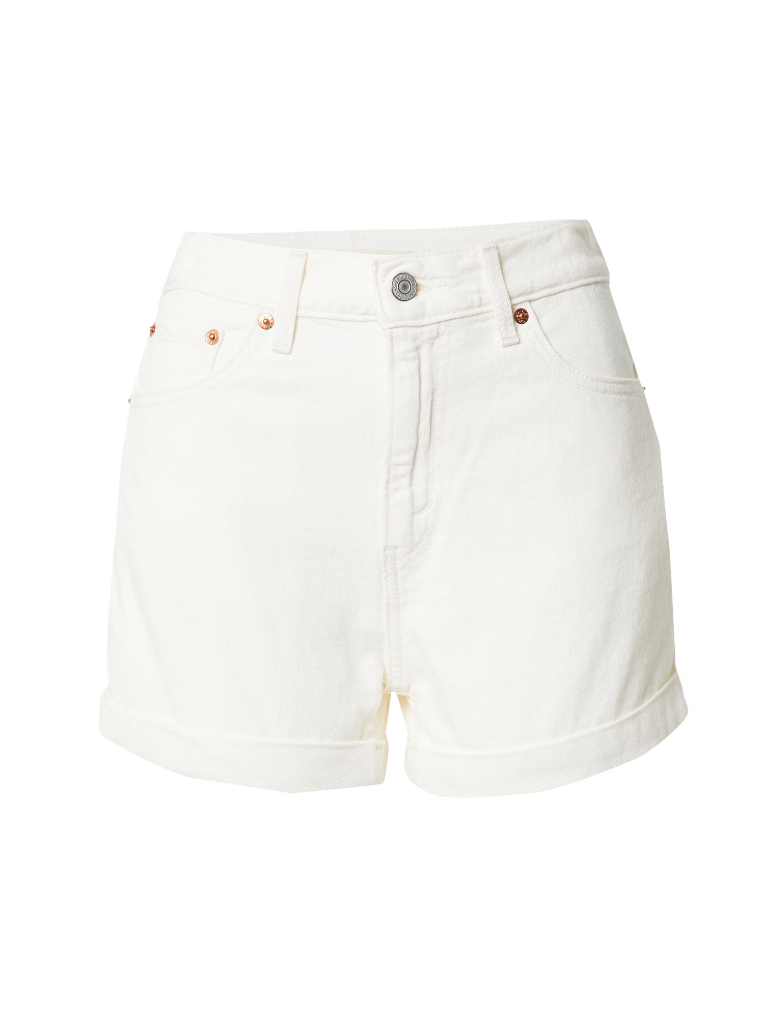 LEVI'S Τζιν 'MOM A LINE SHORT 2' λευκό ντένιμ - Pepit.gr