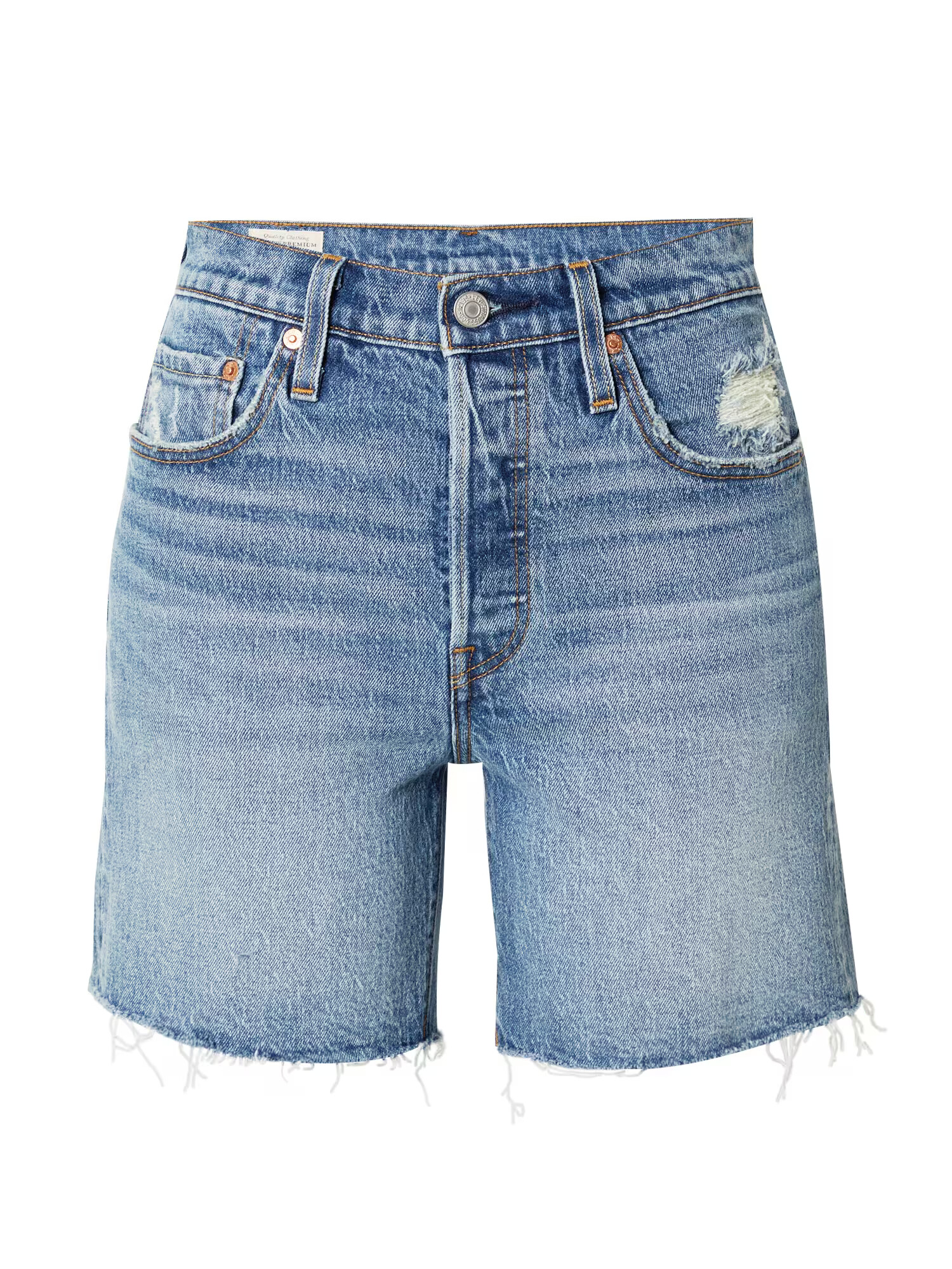 LEVI'S ® Τζιν '501® MID THIGH SHORT MED INDIGO - WORN I' μπλε ντένιμ - Pepit.gr