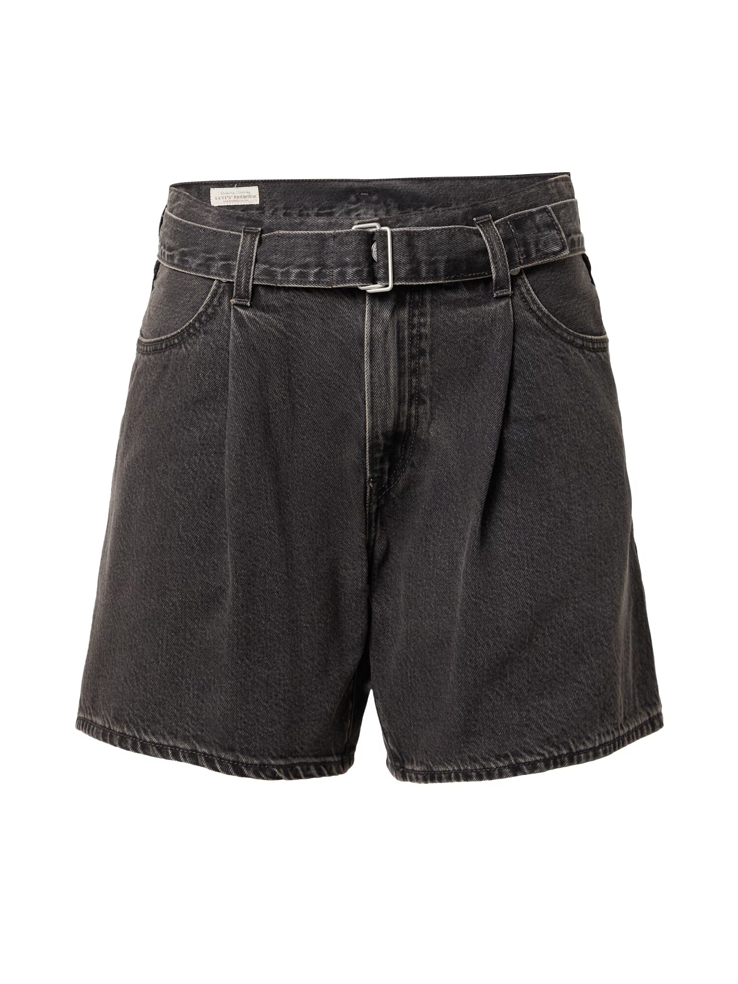 LEVI'S ® Τζιν πλισέ 'BELTED SHORT WB BLACKS' μαύρο ντένιμ - Pepit.gr