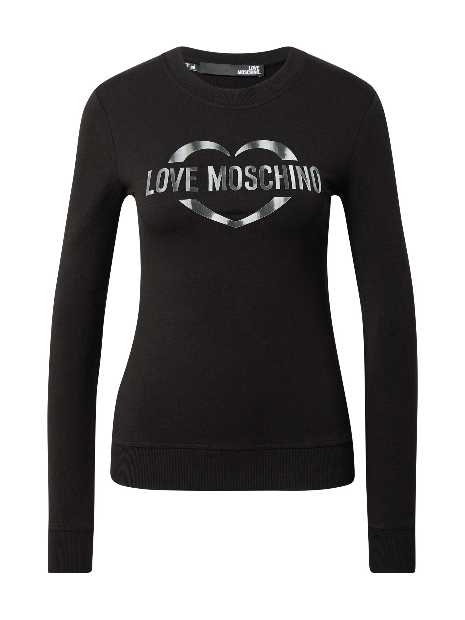 Love Moschino Μπλούζα φούτερ ανθρακί / ανοικτό γκρι / μαύρο - Pepit.gr