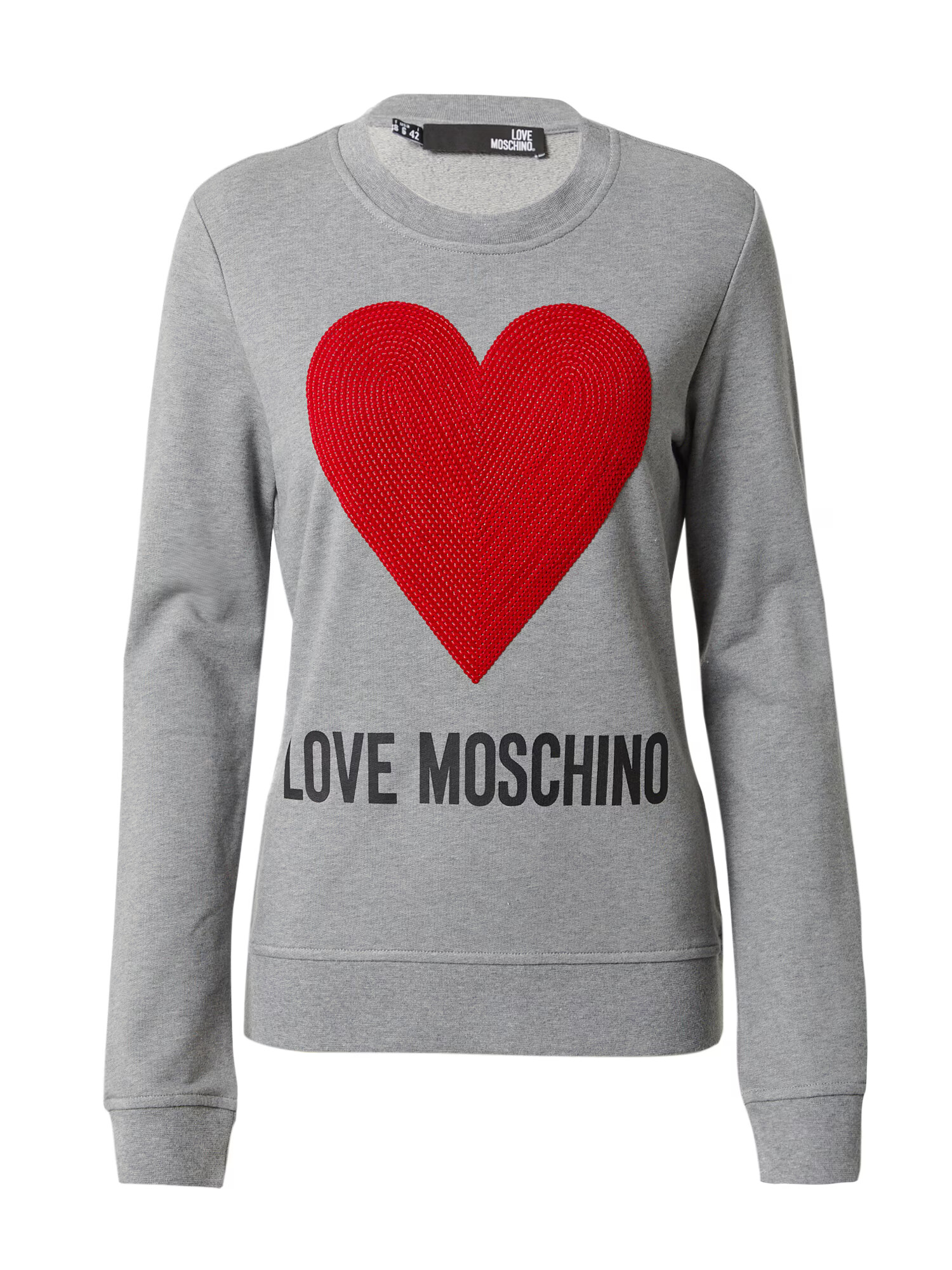 Love Moschino Μπλούζα φούτερ 'FELPA' γκρι / κόκκινο - Pepit.gr