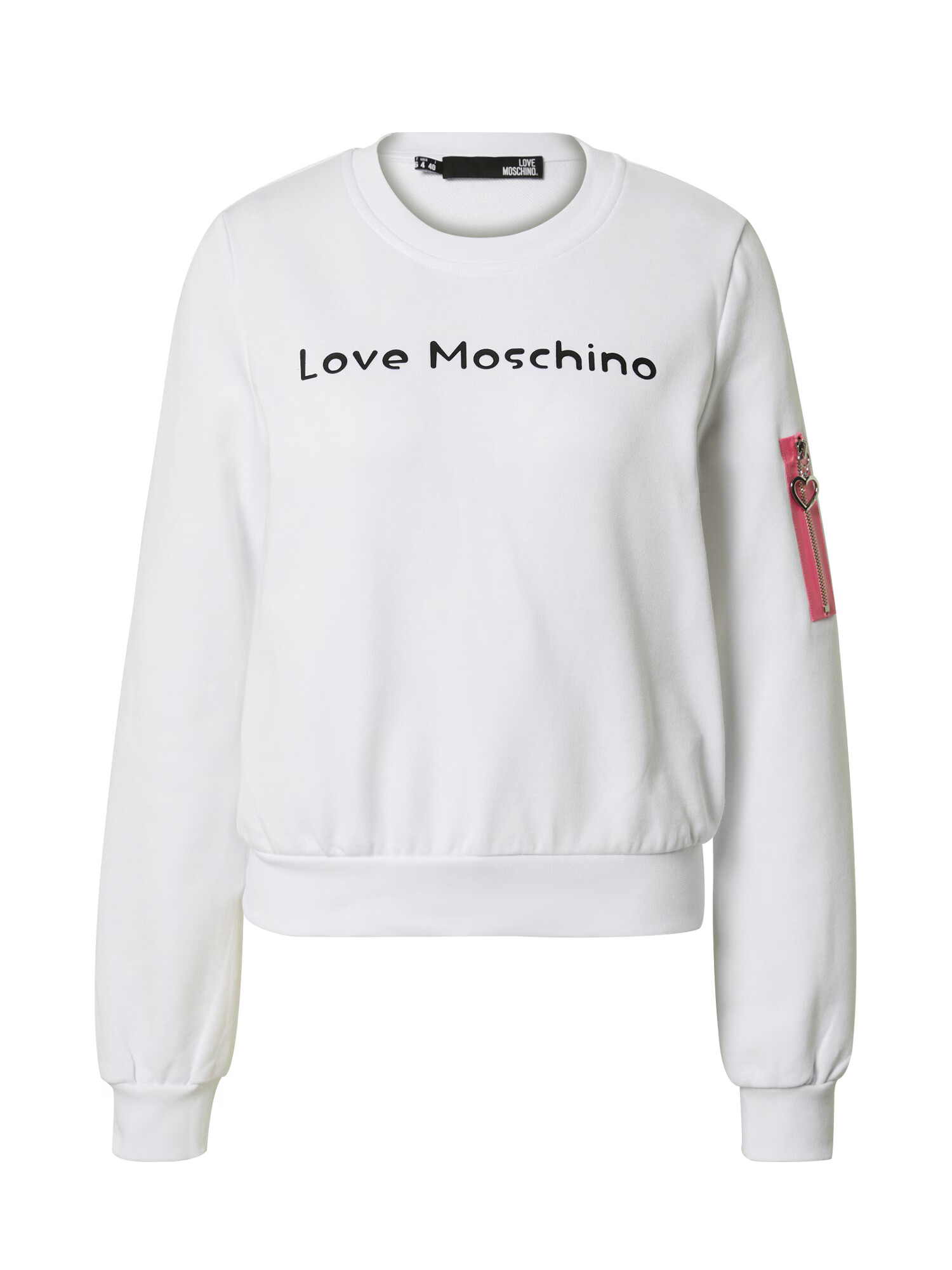 Love Moschino Μπλούζα φούτερ 'FELPA' ροζ / μαύρο / λευκό - Pepit.gr