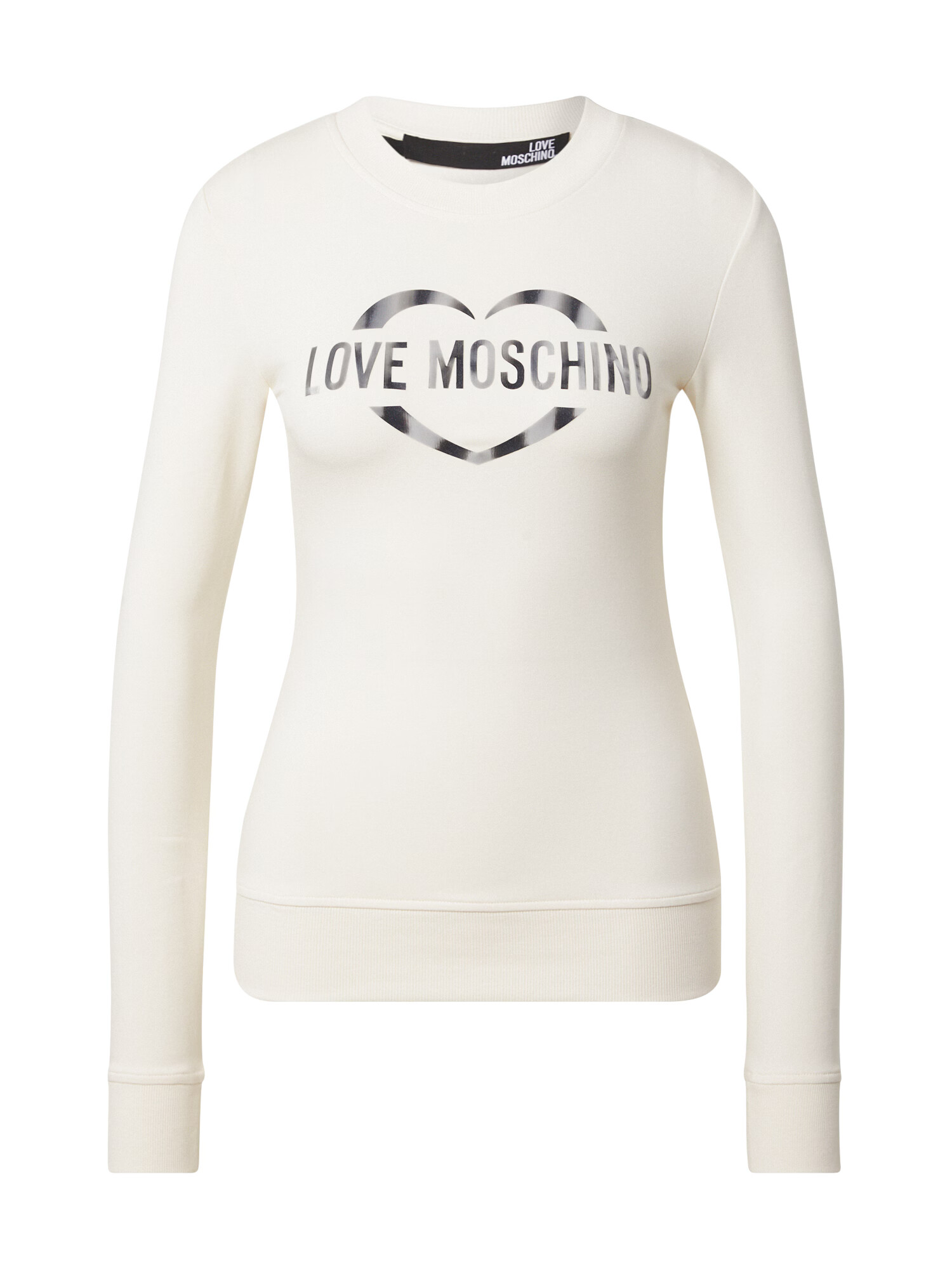 Love Moschino Μπλούζα φούτερ κρεμ / μαύρο - Pepit.gr