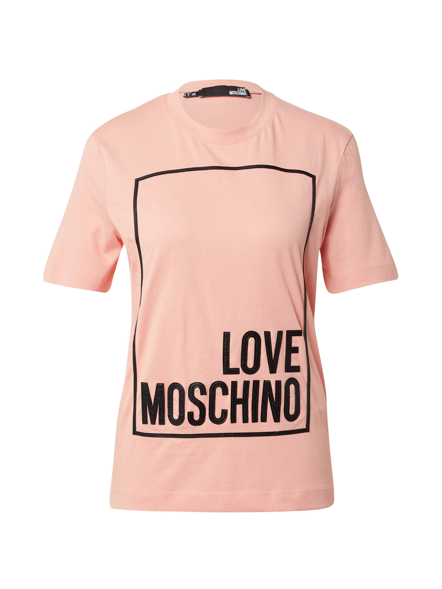 Love Moschino Μπλουζάκι ανοικτό ροζ / μαύρο - Pepit.gr