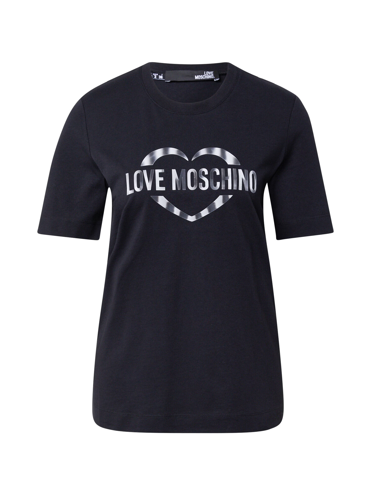 Love Moschino Μπλουζάκι γκρι / μαύρο / λευκό - Pepit.gr