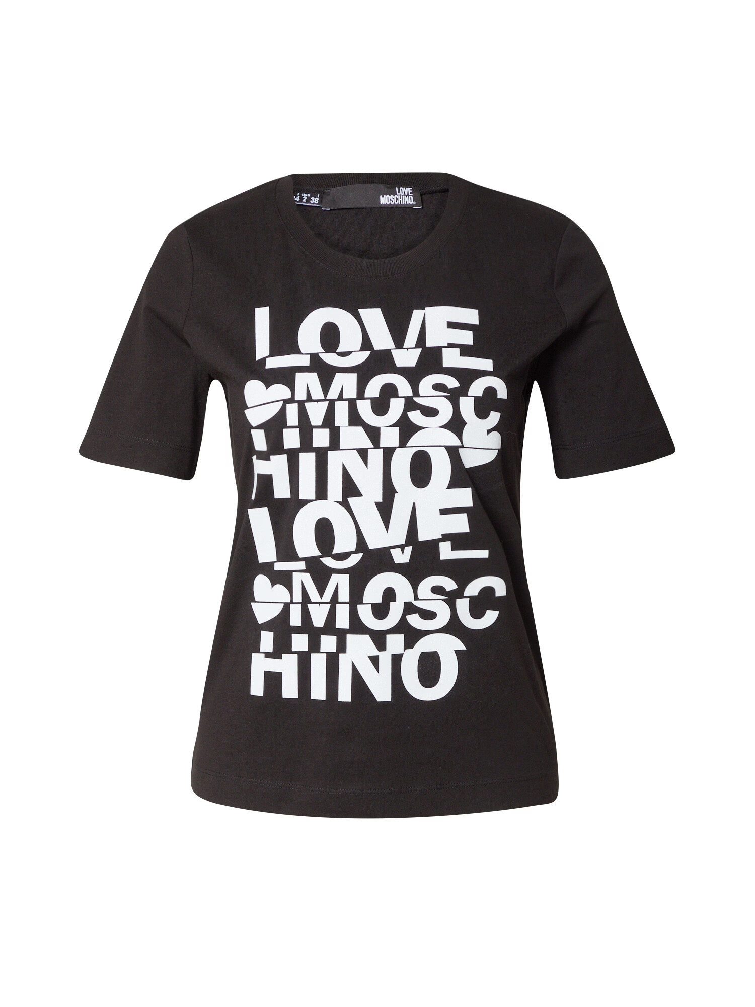 Love Moschino Μπλουζάκι μαύρο / λευκό - Pepit.gr