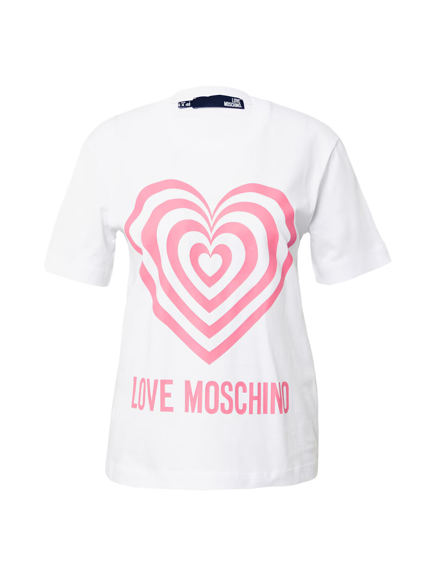 Love Moschino Μπλουζάκι ροζ / λευκό - Pepit.gr