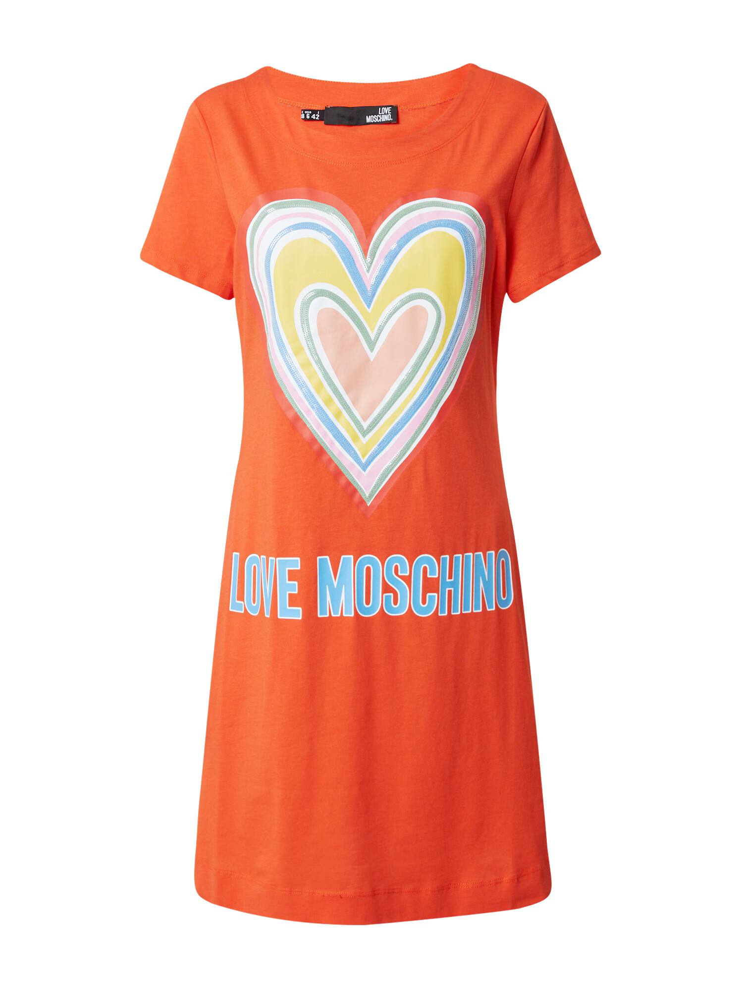 Love Moschino Φόρεμα γαλάζιο / ανοικτό κίτρινο / πασχαλιά / πορτοκαλί - Pepit.gr