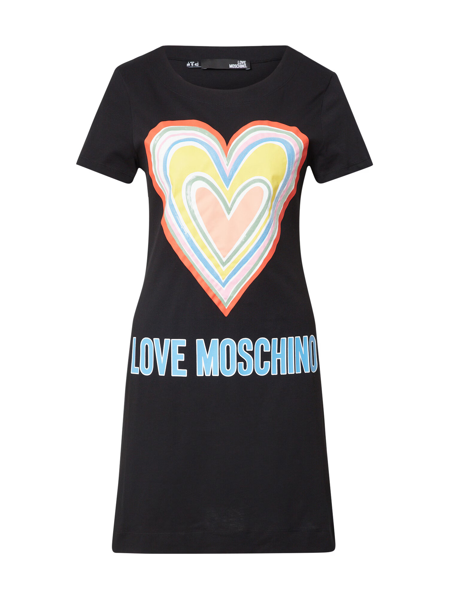 Love Moschino Φόρεμα γαλάζιο / κίτρινο / ρόδινο / μαύρο - Pepit.gr