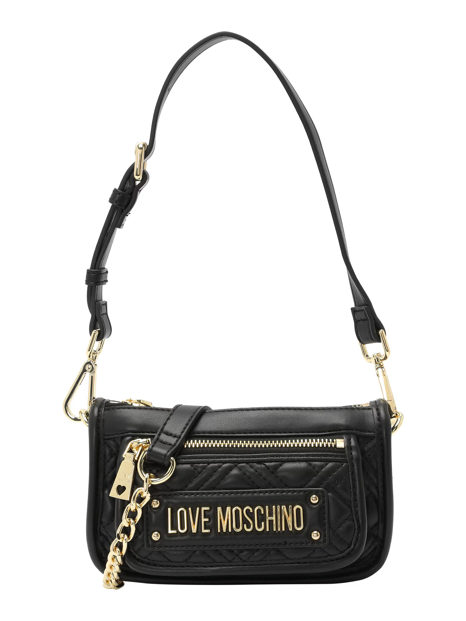 Love Moschino Τσάντα ώμου χρυσό / μαύρο - Pepit.gr