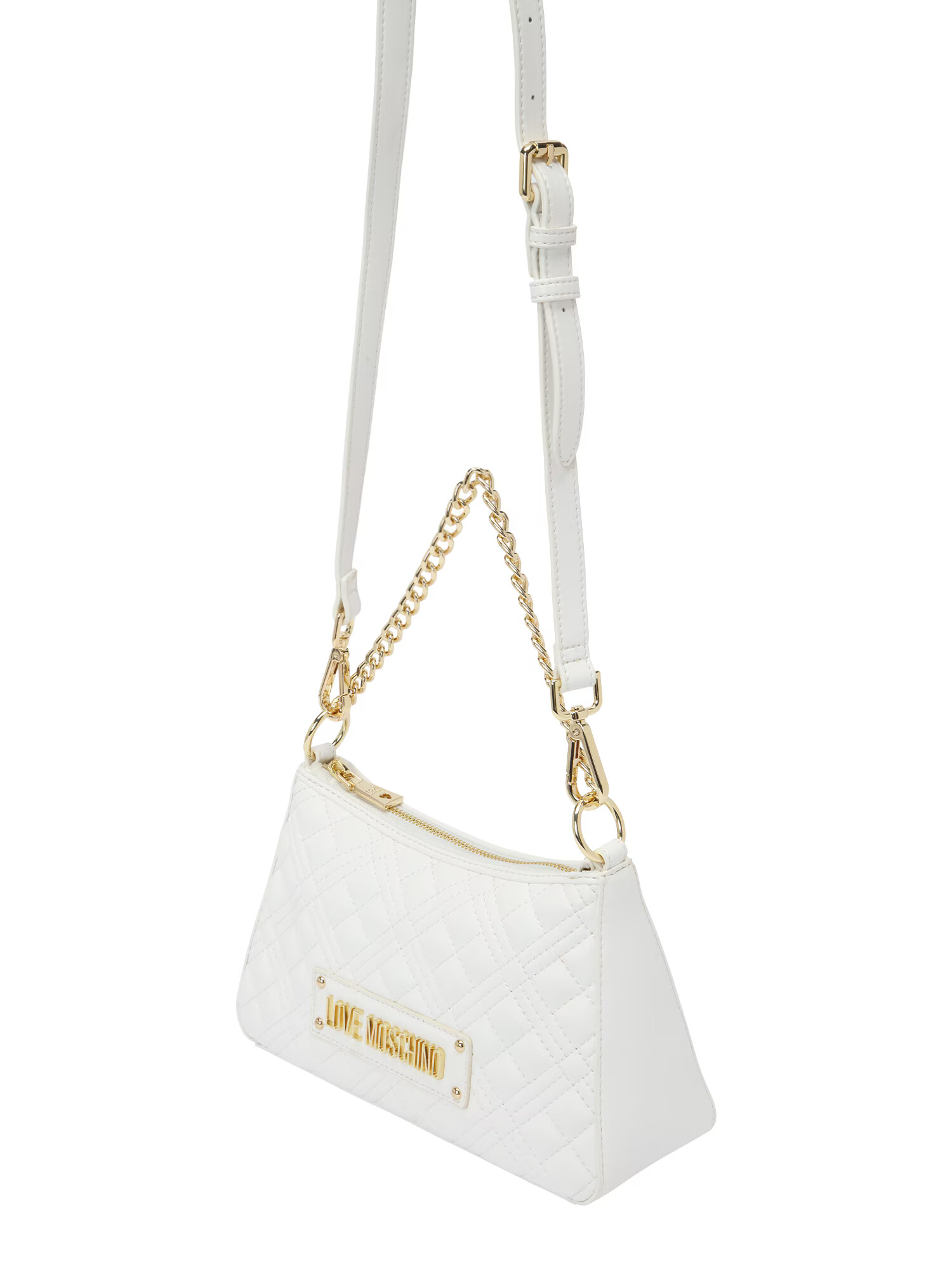 Love Moschino Τσάντα ώμου χρυσό / offwhite - Pepit.gr