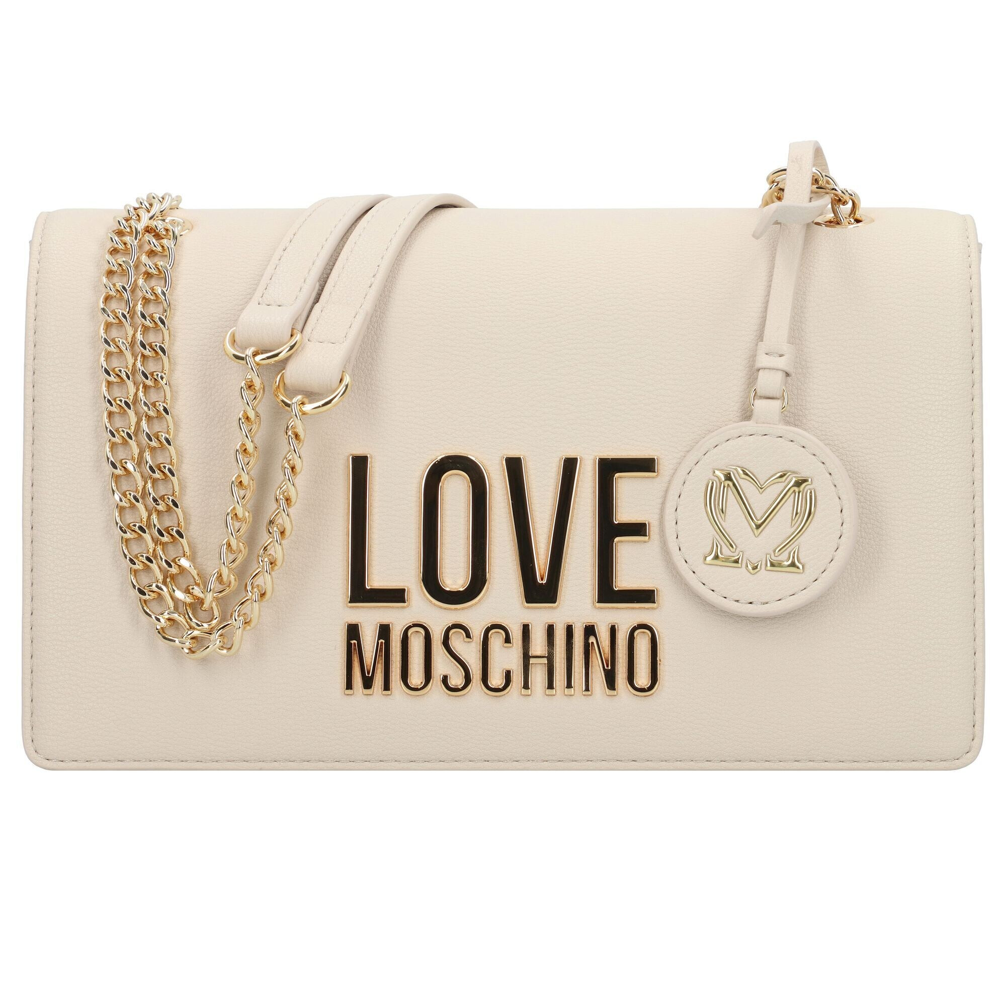 Love Moschino Τσάντα ώμου κρεμ / χρυσό - Pepit.gr