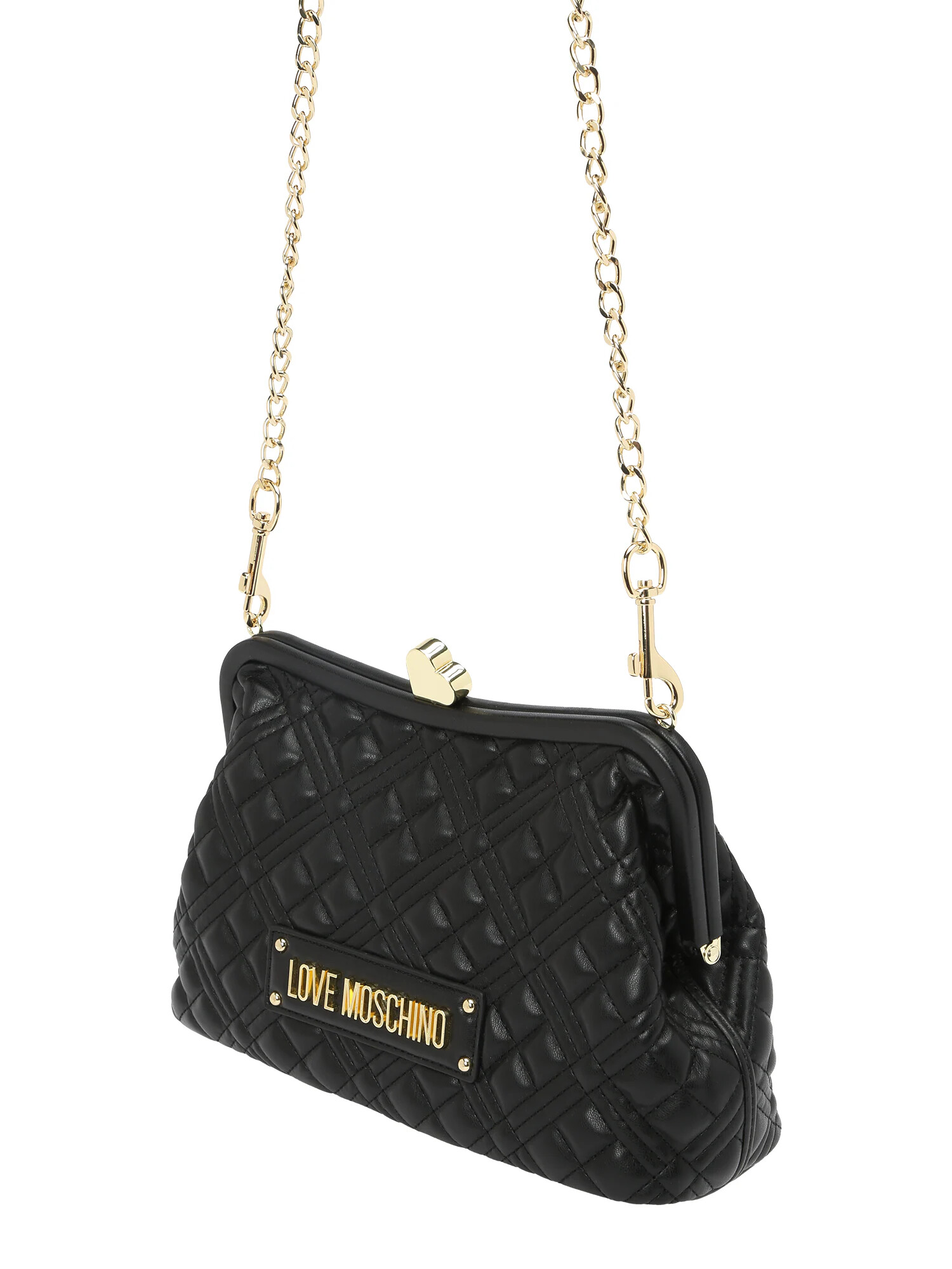 Love Moschino Τσάντα ώμου 'QUILTED' χρυσό / μαύρο - Pepit.gr