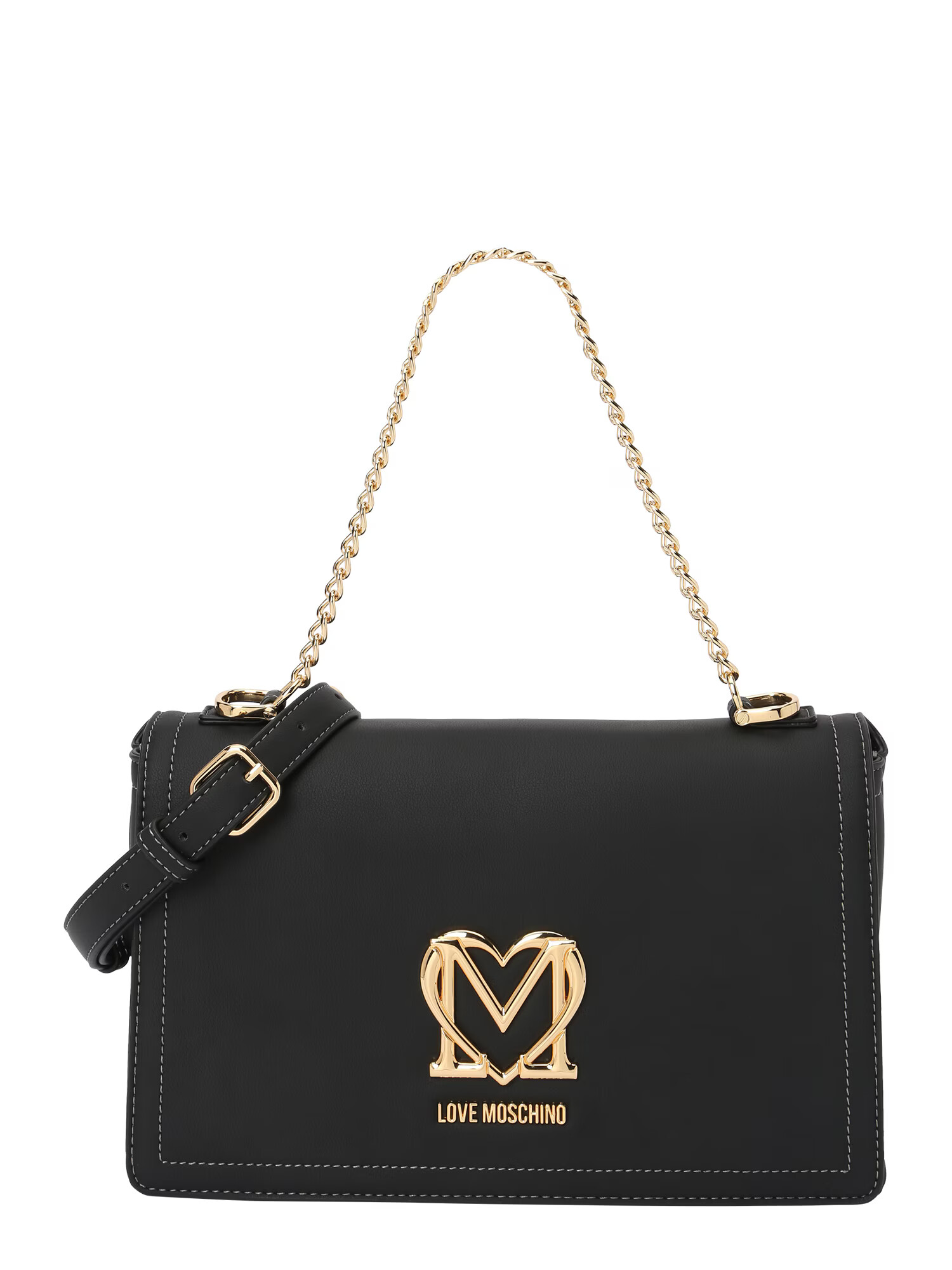 Love Moschino Τσάντα ώμου 'SUPER GOLD' μαύρο - Pepit.gr