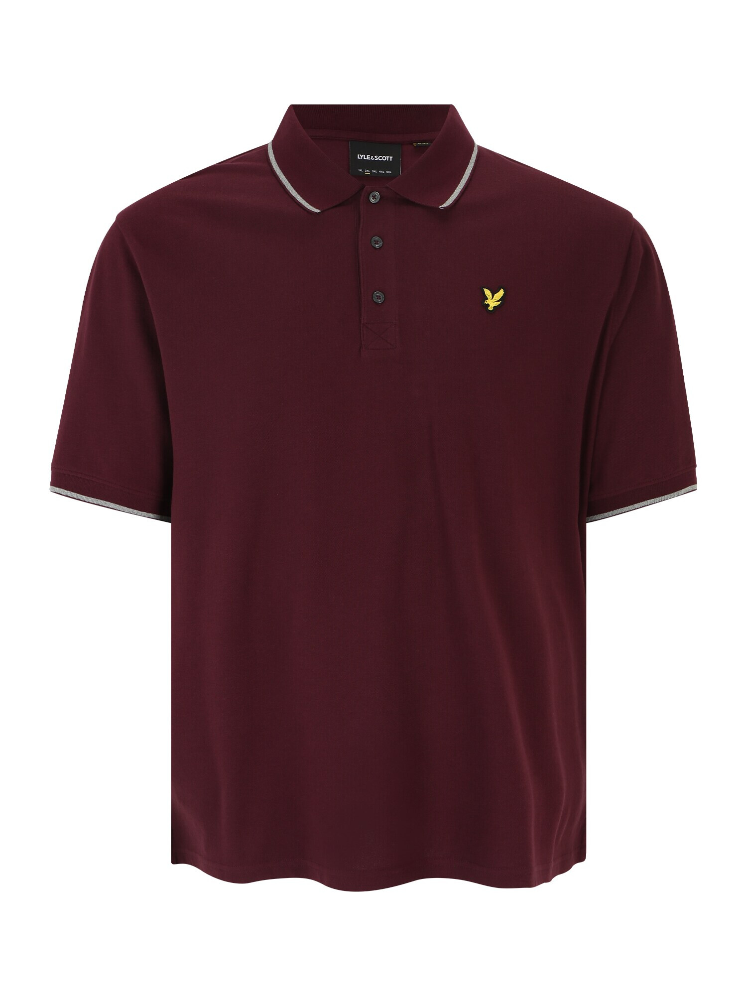 Lyle & Scott Big&Tall Μπλουζάκι γκρι μελανζέ / κόκκινο / μπορντό - Pepit.gr