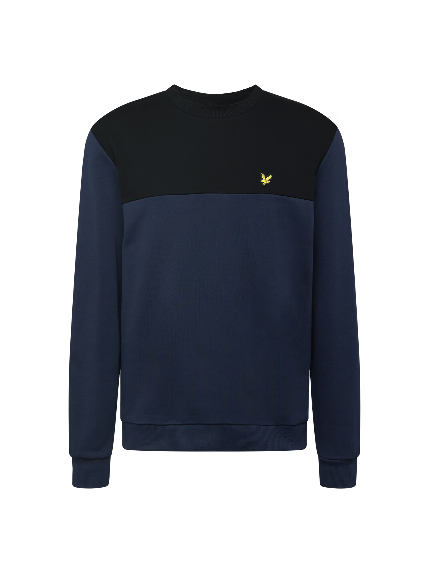 Lyle & Scott Μπλούζα φούτερ 'Yoke' ναυτικό μπλε / κίτρινο / μαύρο - Pepit.gr