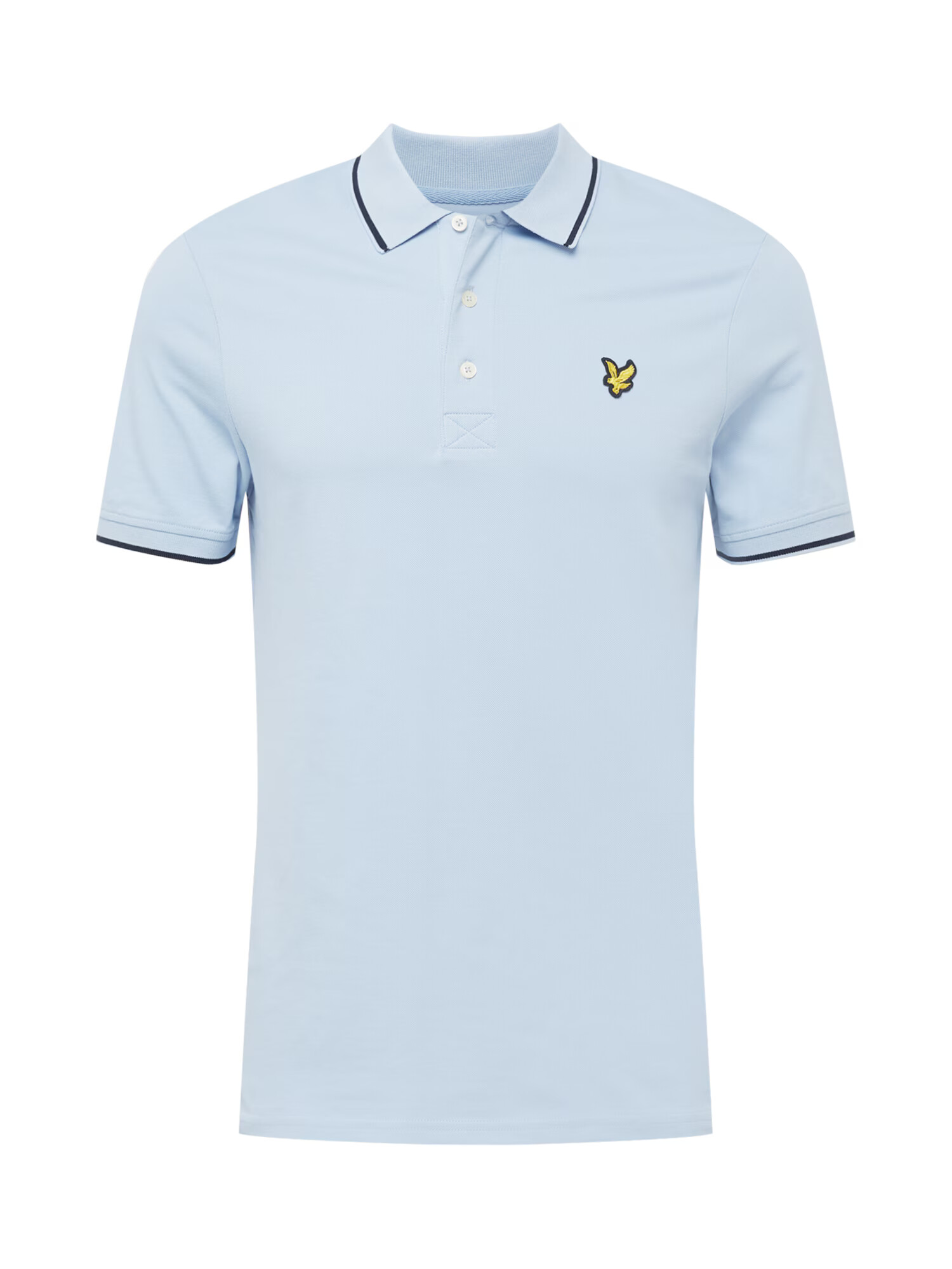 Lyle & Scott Μπλουζάκι μπλε παστέλ / κίτρινο / μαύρο - Pepit.gr