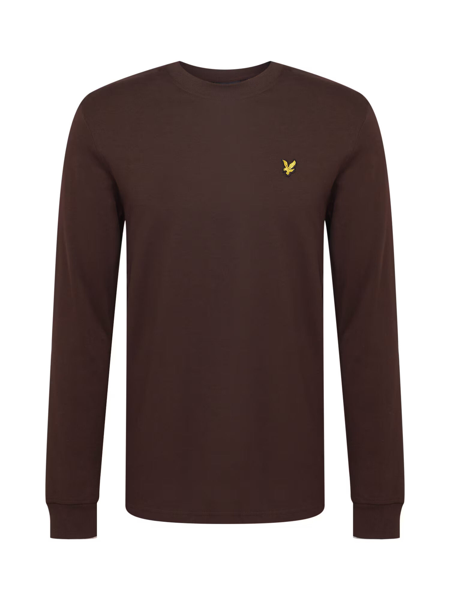 Lyle & Scott Μπλουζάκι σκούρο καφέ / χρυσοκίτρινο - Pepit.gr